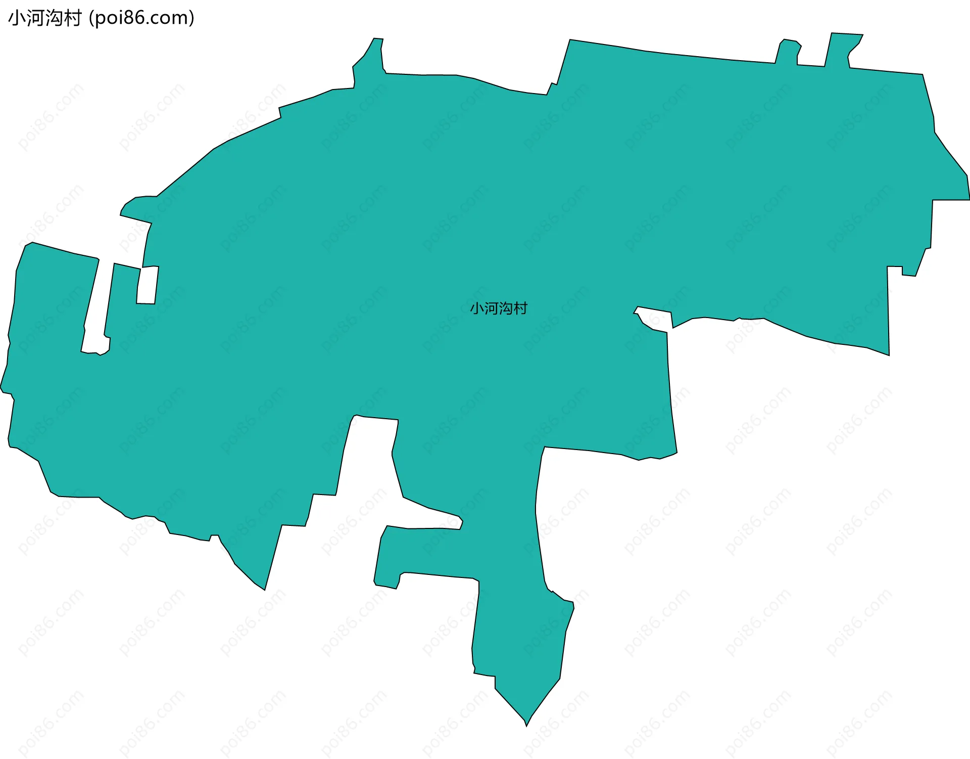 小河沟村边界地图