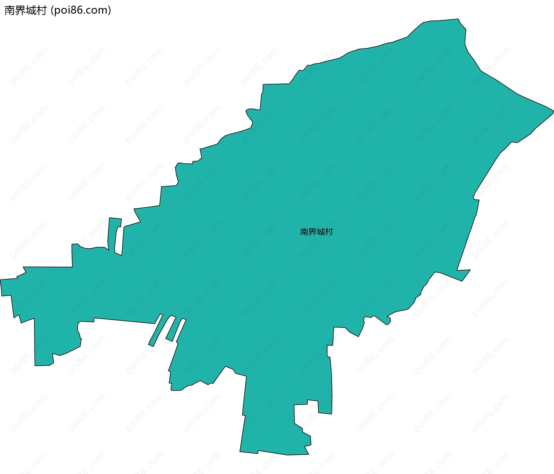 南界城村边界地图