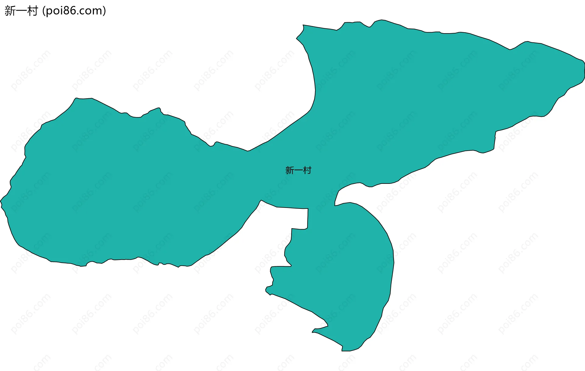 新一村边界地图