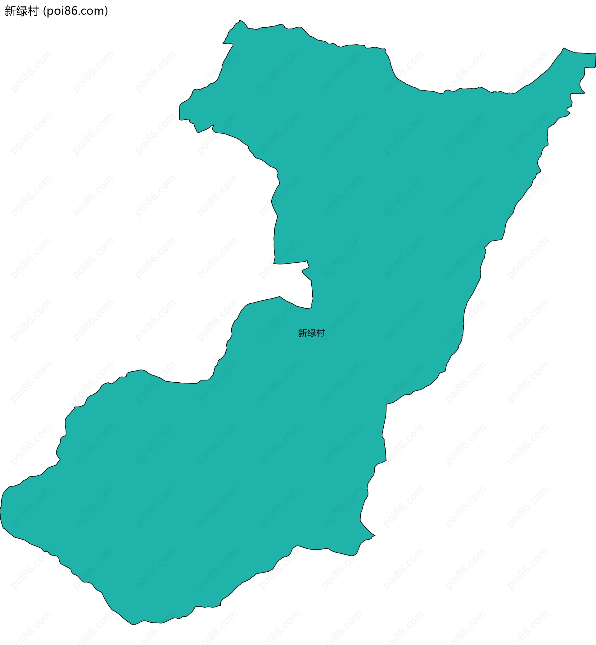 新绿村边界地图
