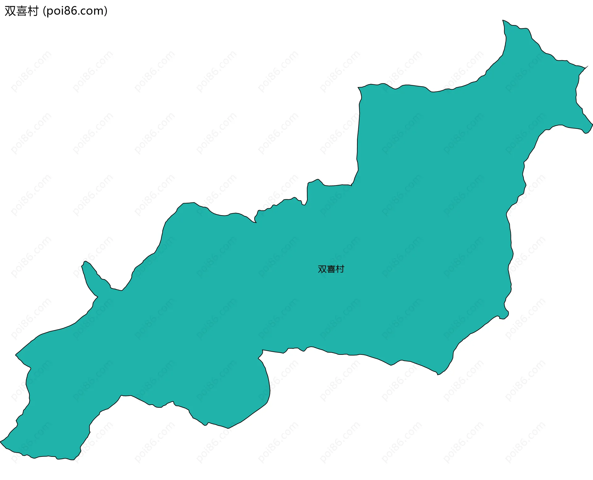 双喜村边界地图