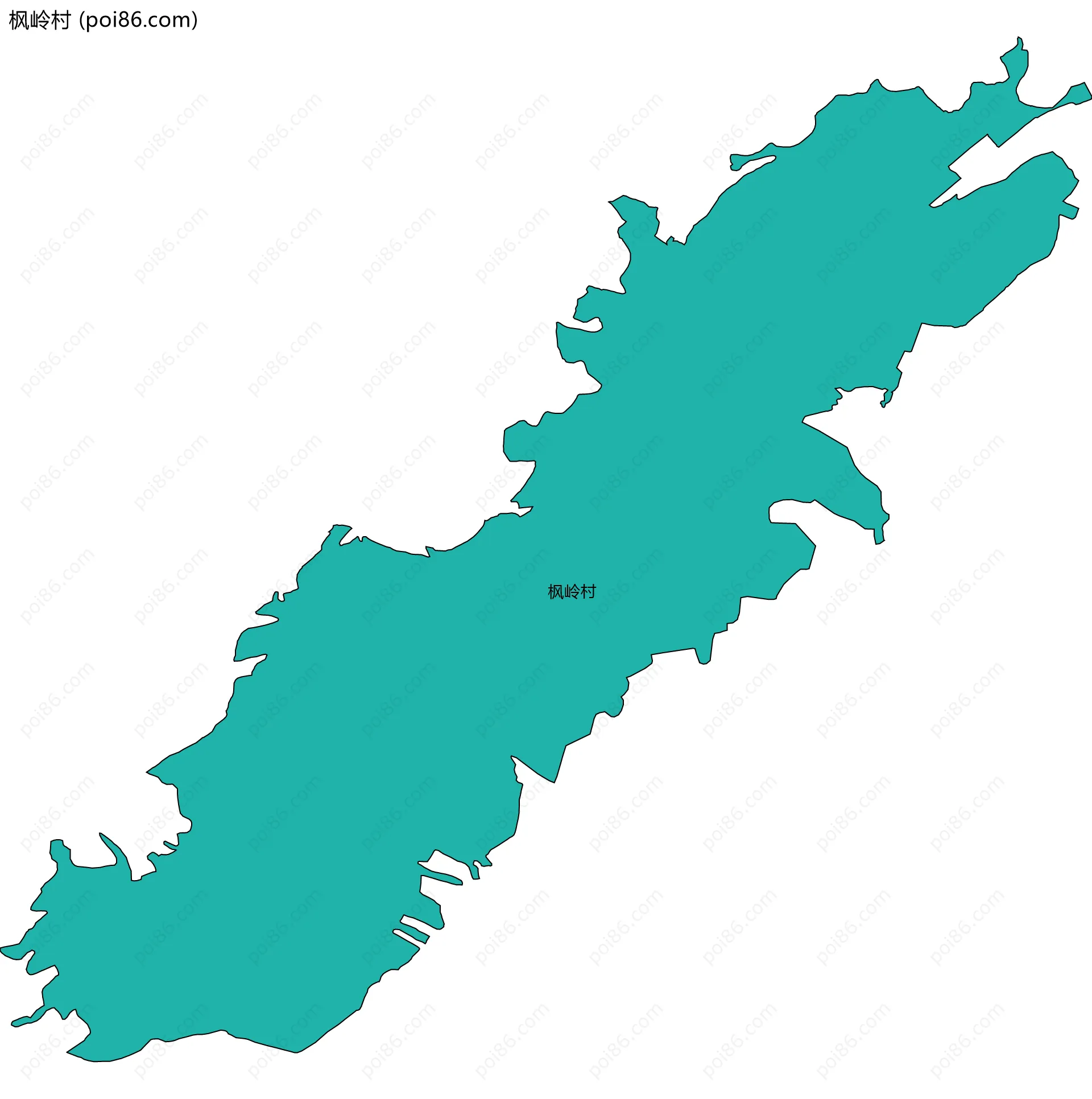 枫岭村边界地图