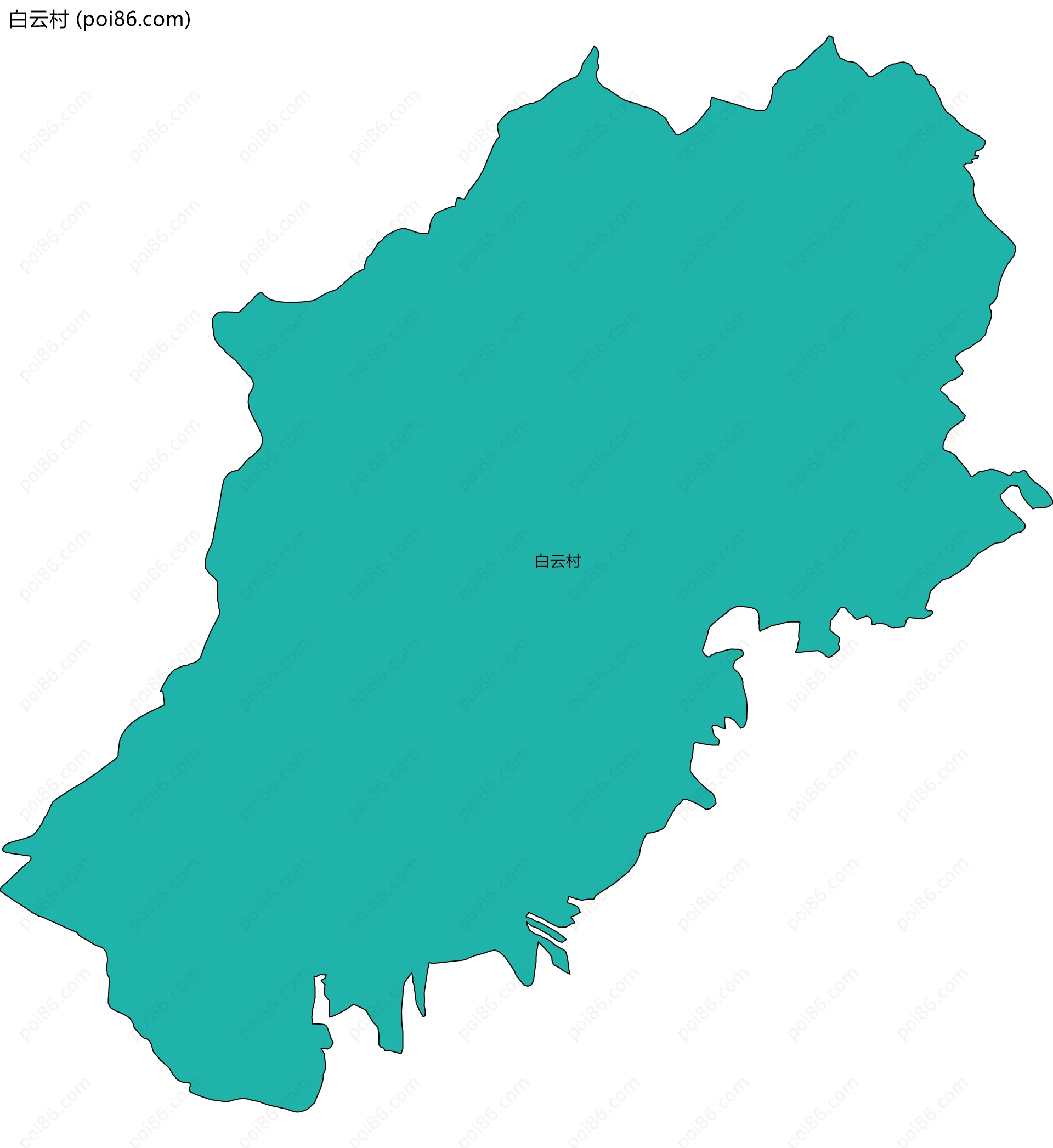 白云村边界地图