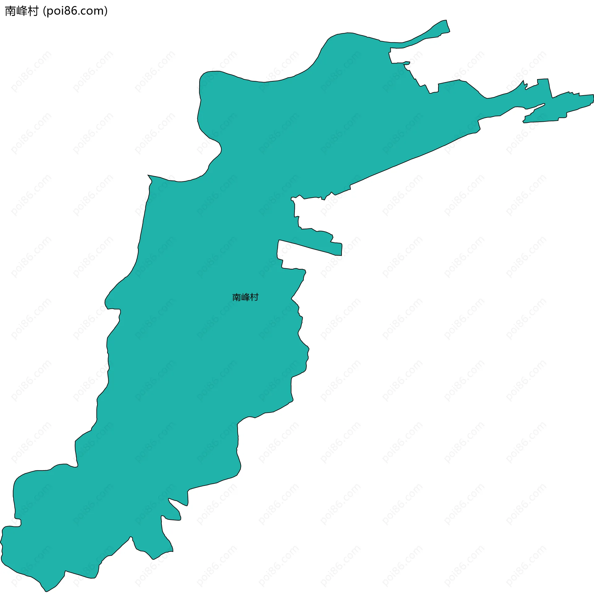 南峰村边界地图