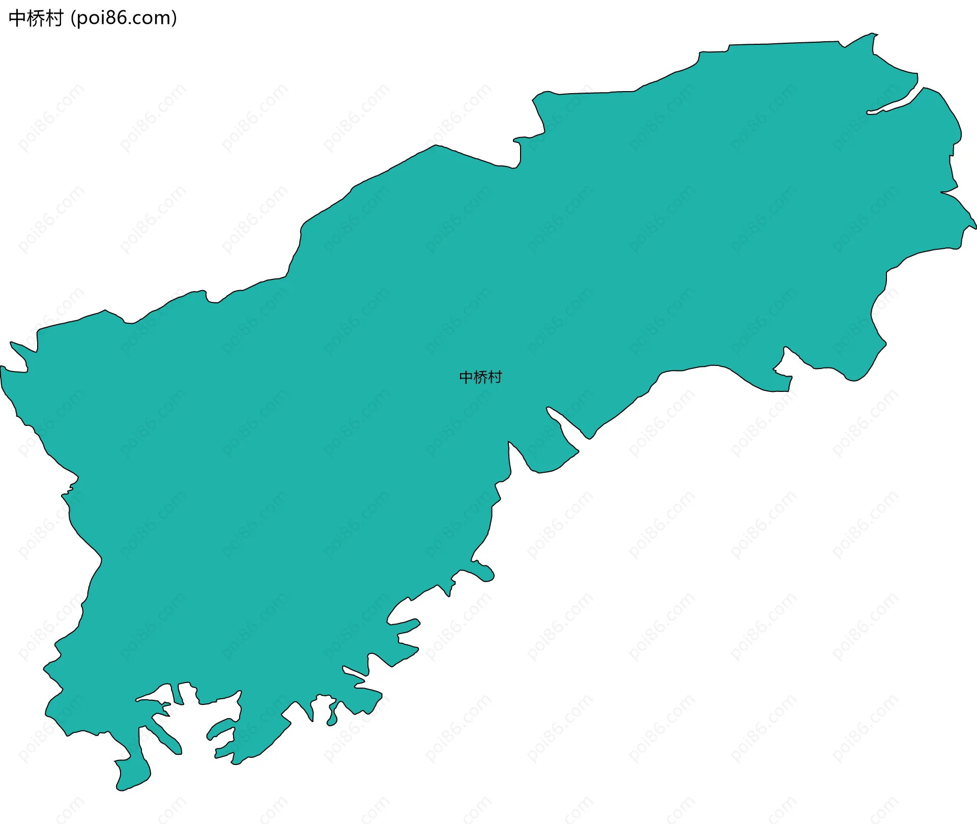 中桥村边界地图