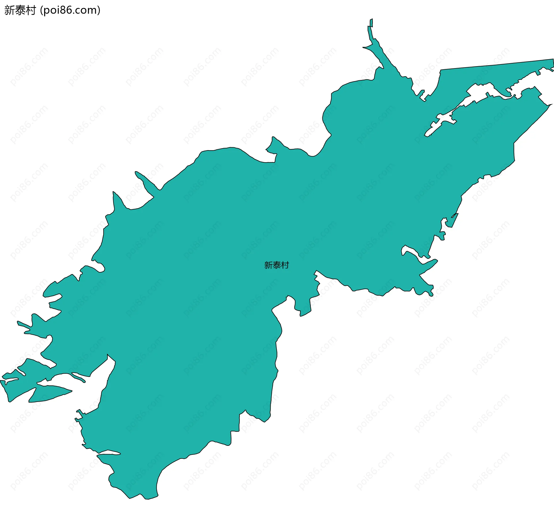 新泰村边界地图
