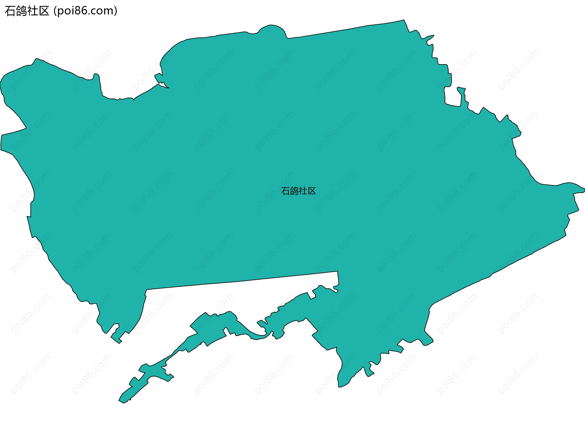 石鸽社区边界地图