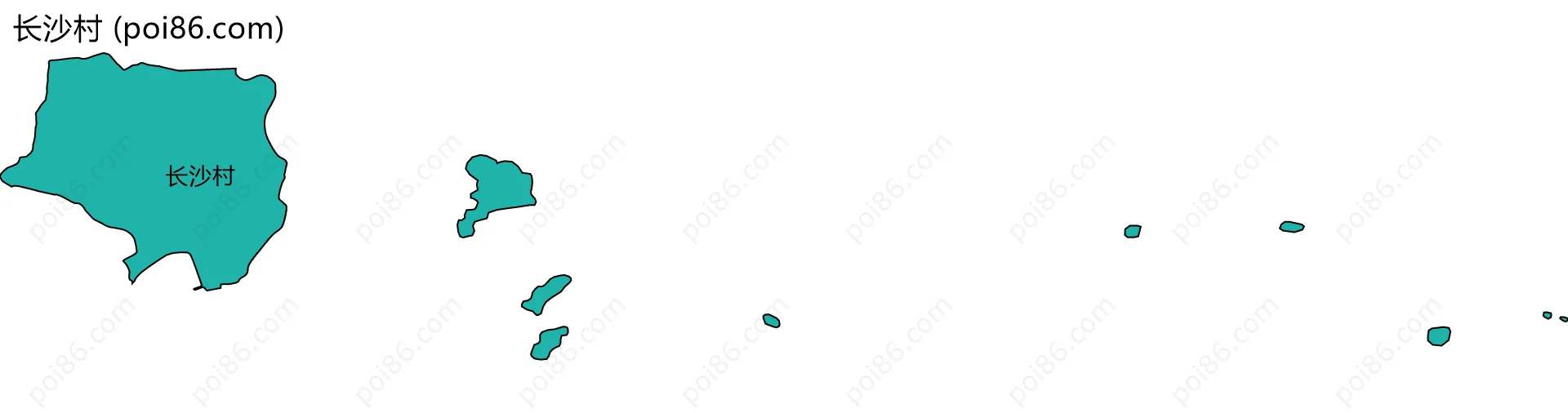 长沙村边界地图