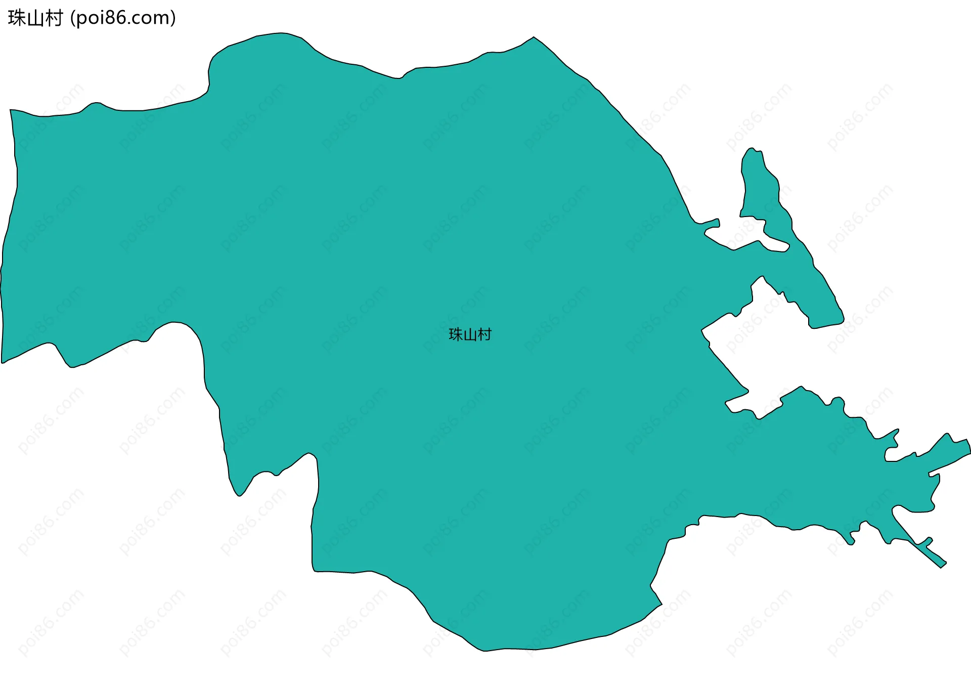 珠山村边界地图
