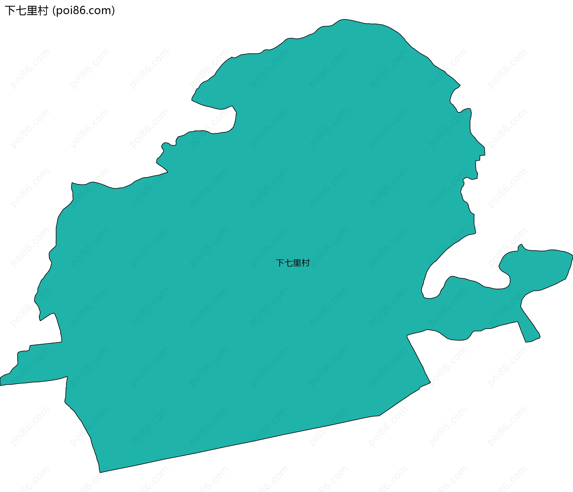 下七里村边界地图