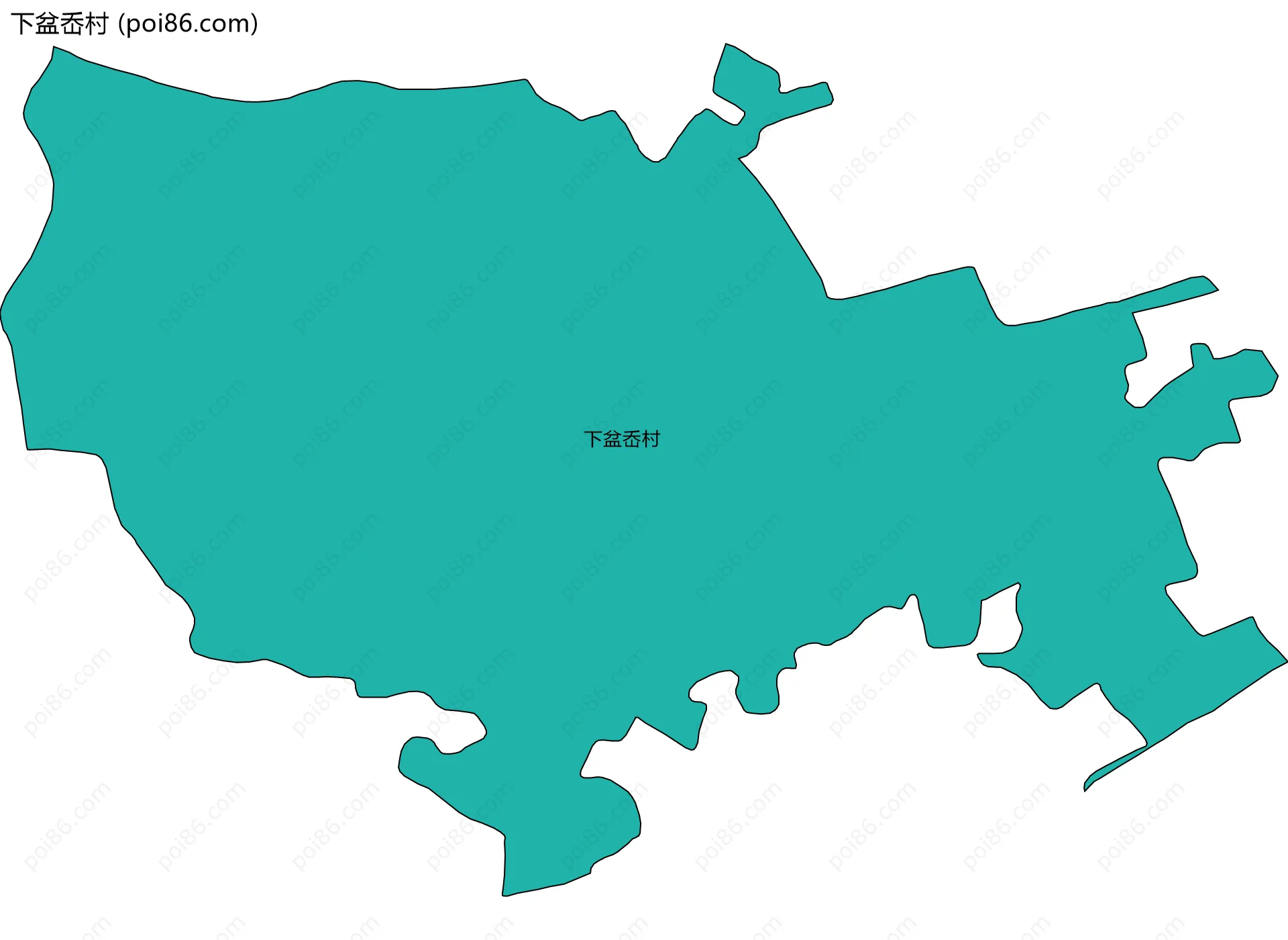 下盆岙村边界地图
