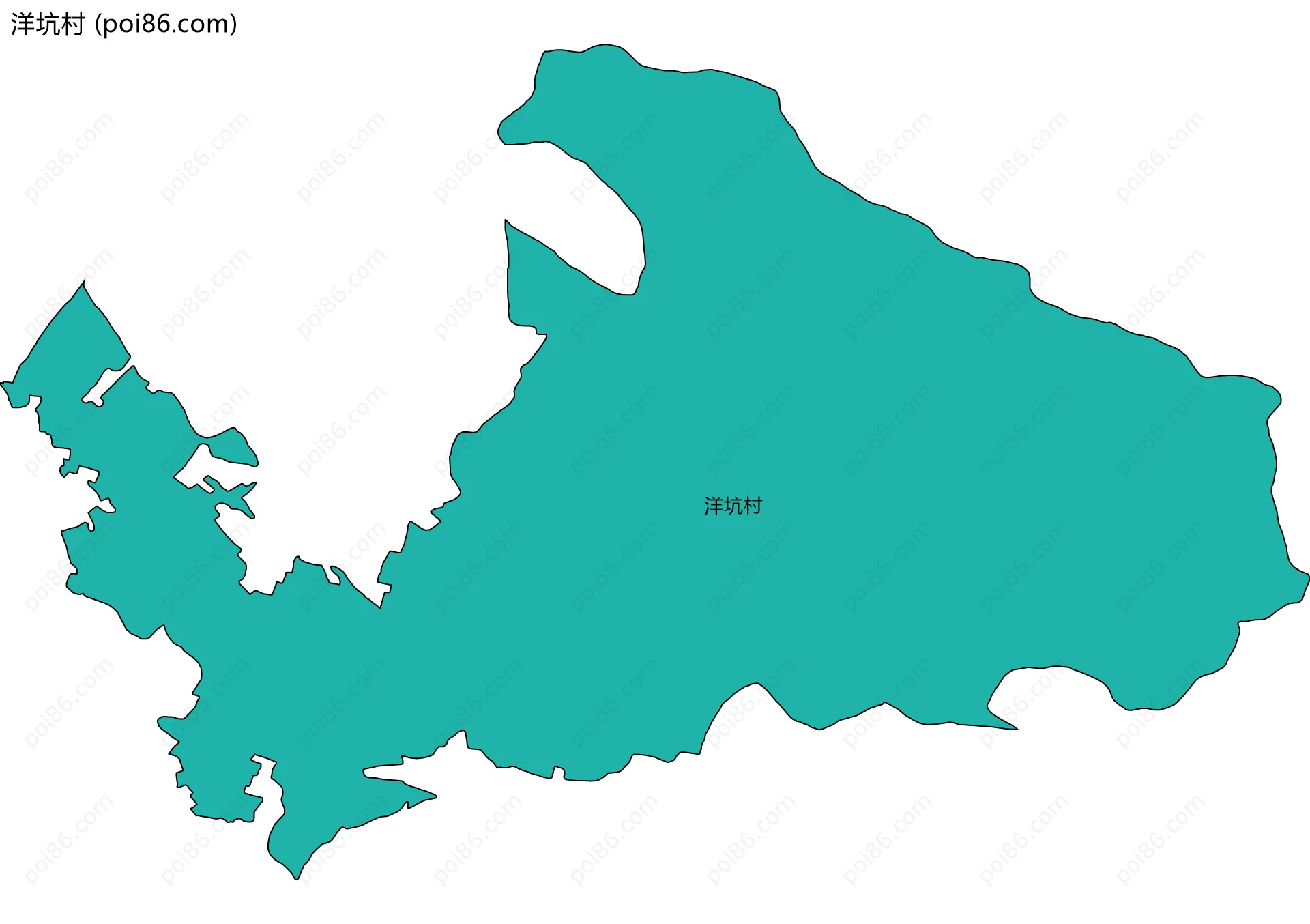 洋坑村边界地图