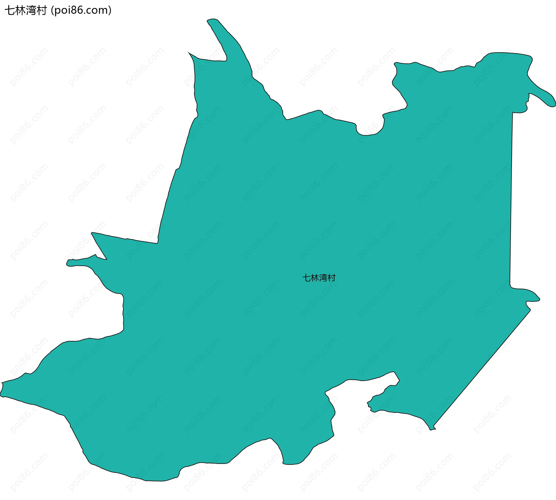 七林湾村边界地图