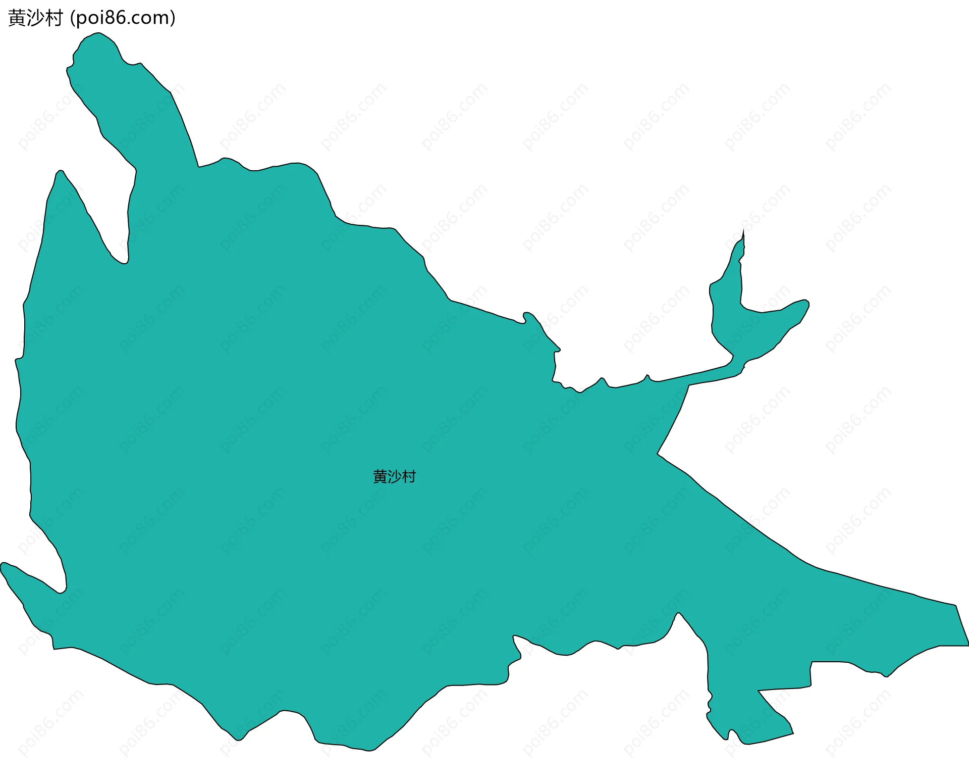 黄沙村边界地图