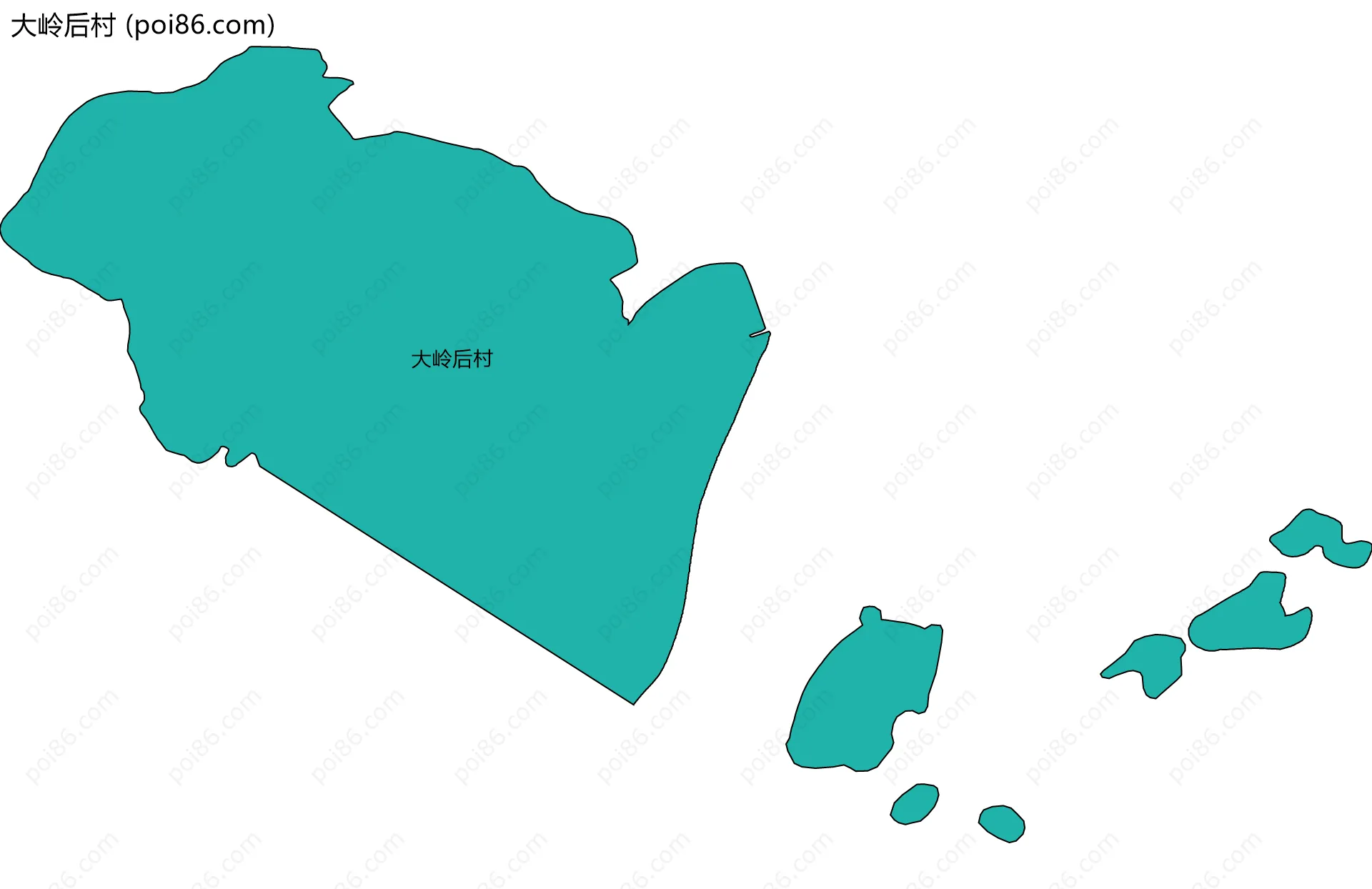 大岭后村边界地图