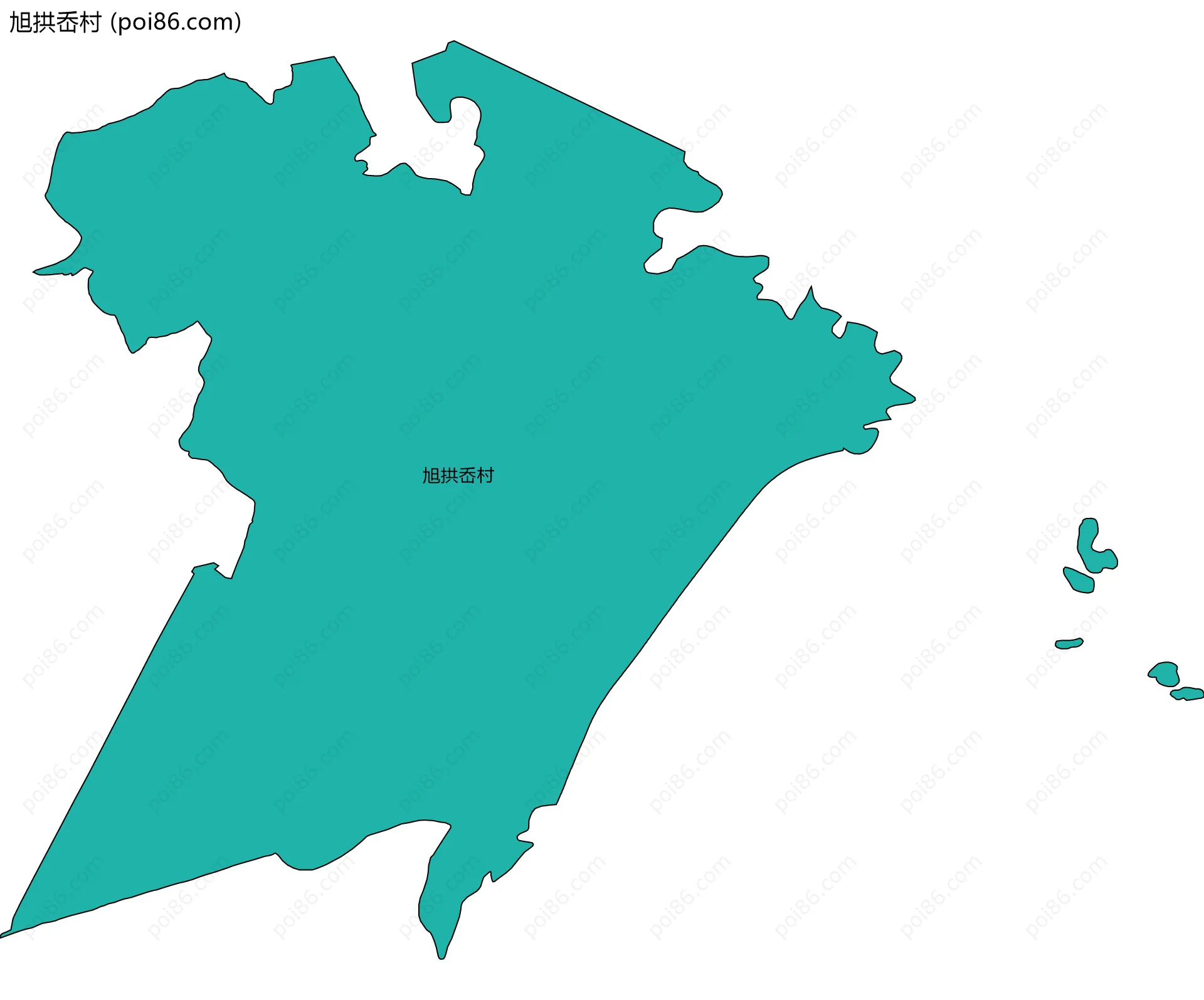 旭拱岙村边界地图