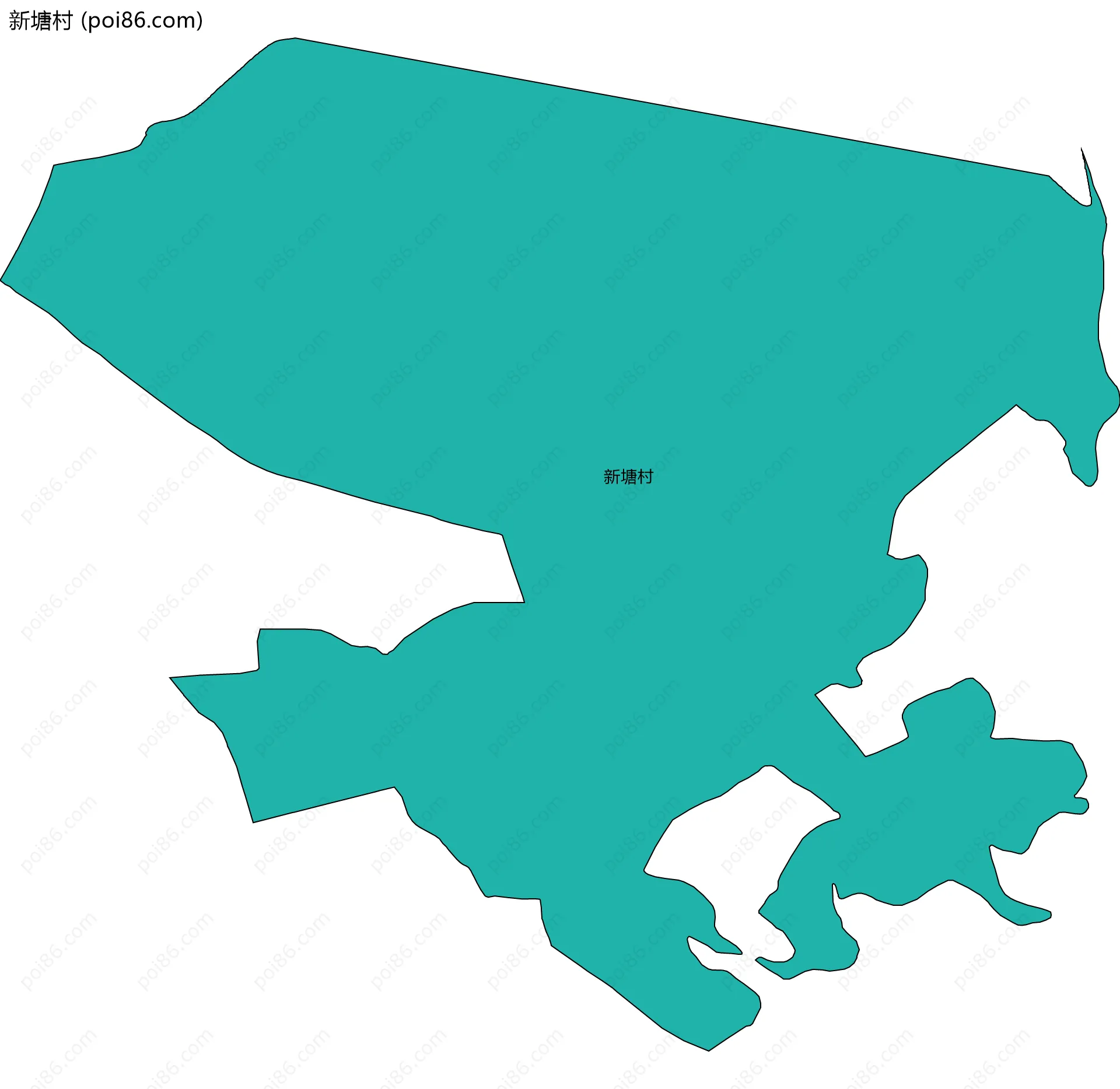 新塘村边界地图