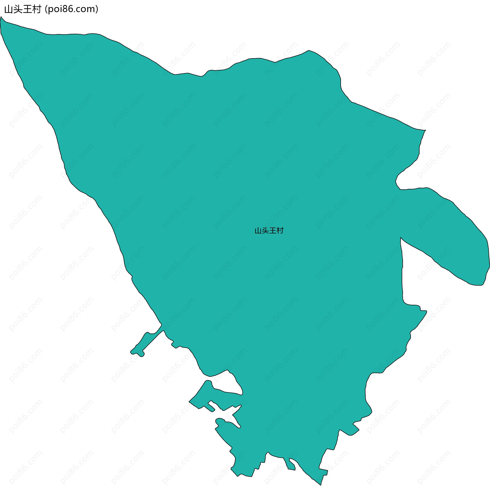 山头王村边界地图