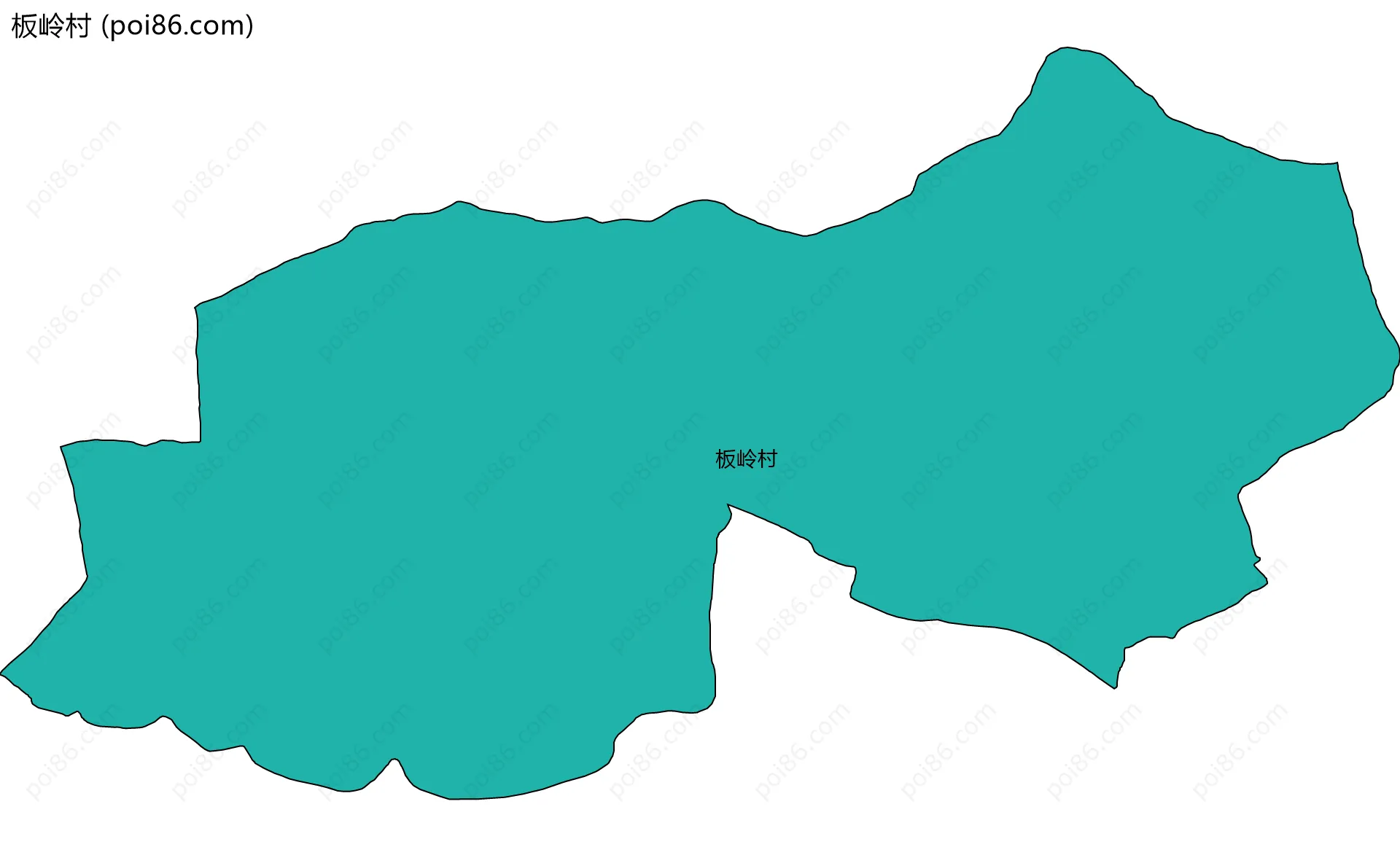 板岭村边界地图