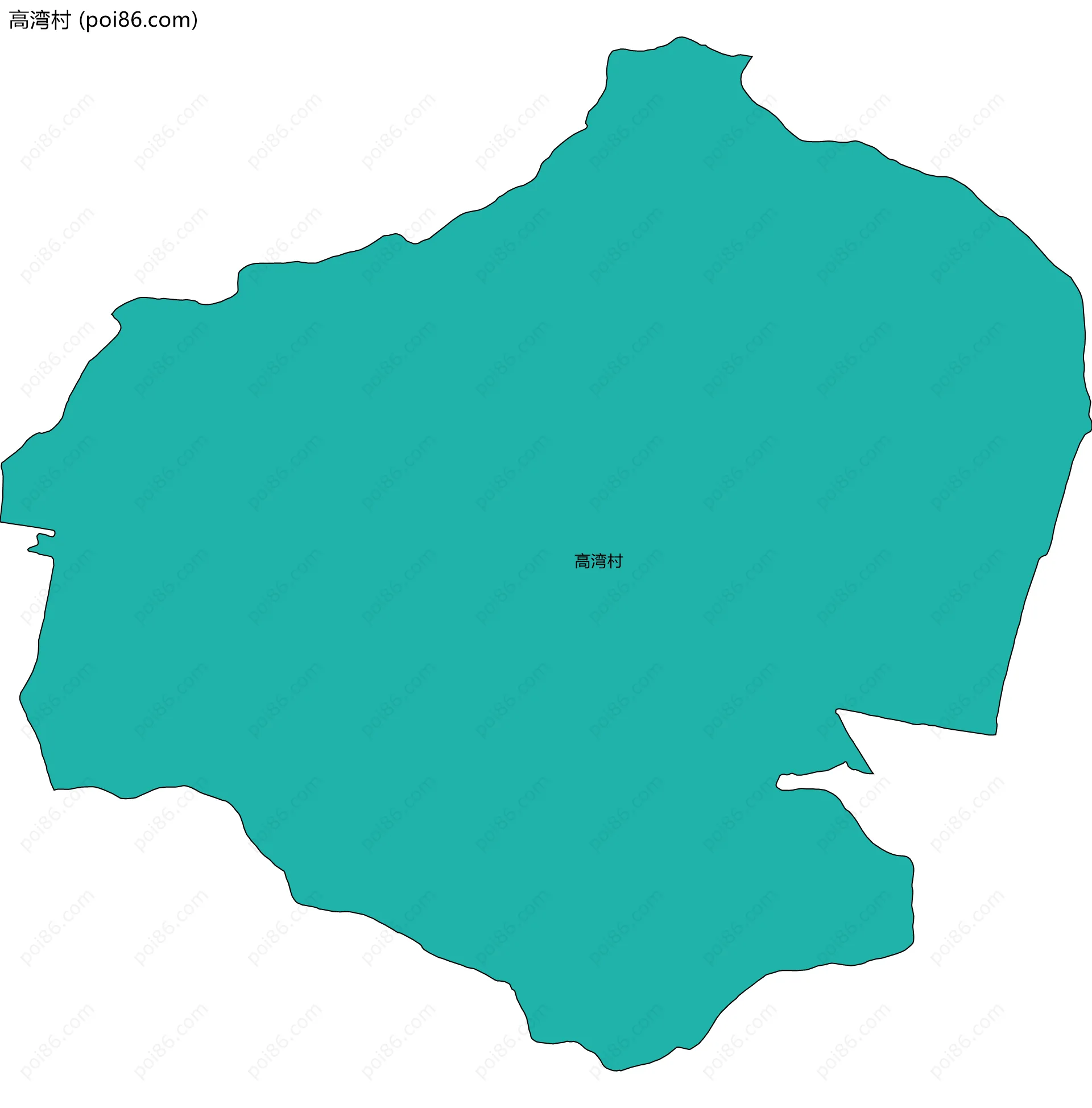 高湾村边界地图