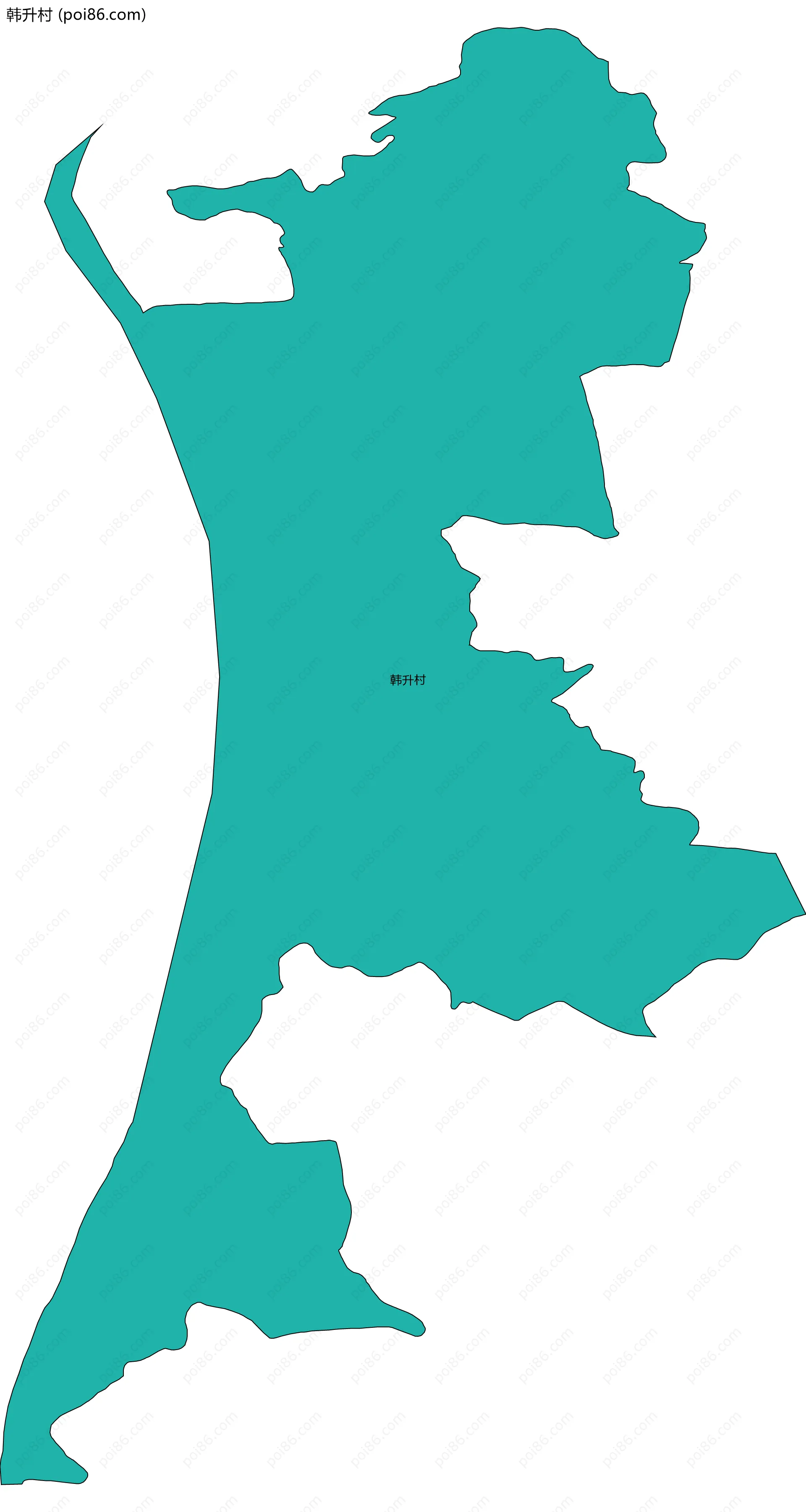 韩升村边界地图