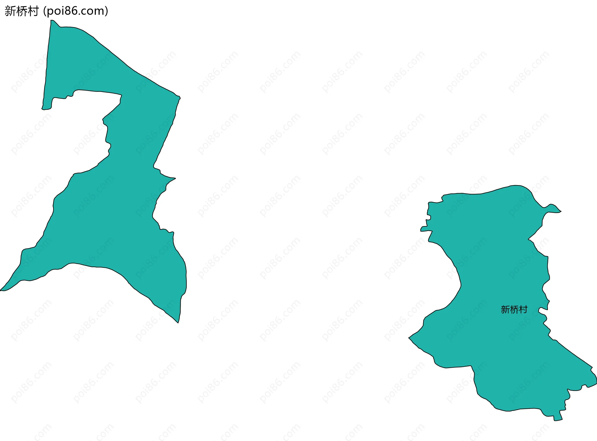 新桥村边界地图
