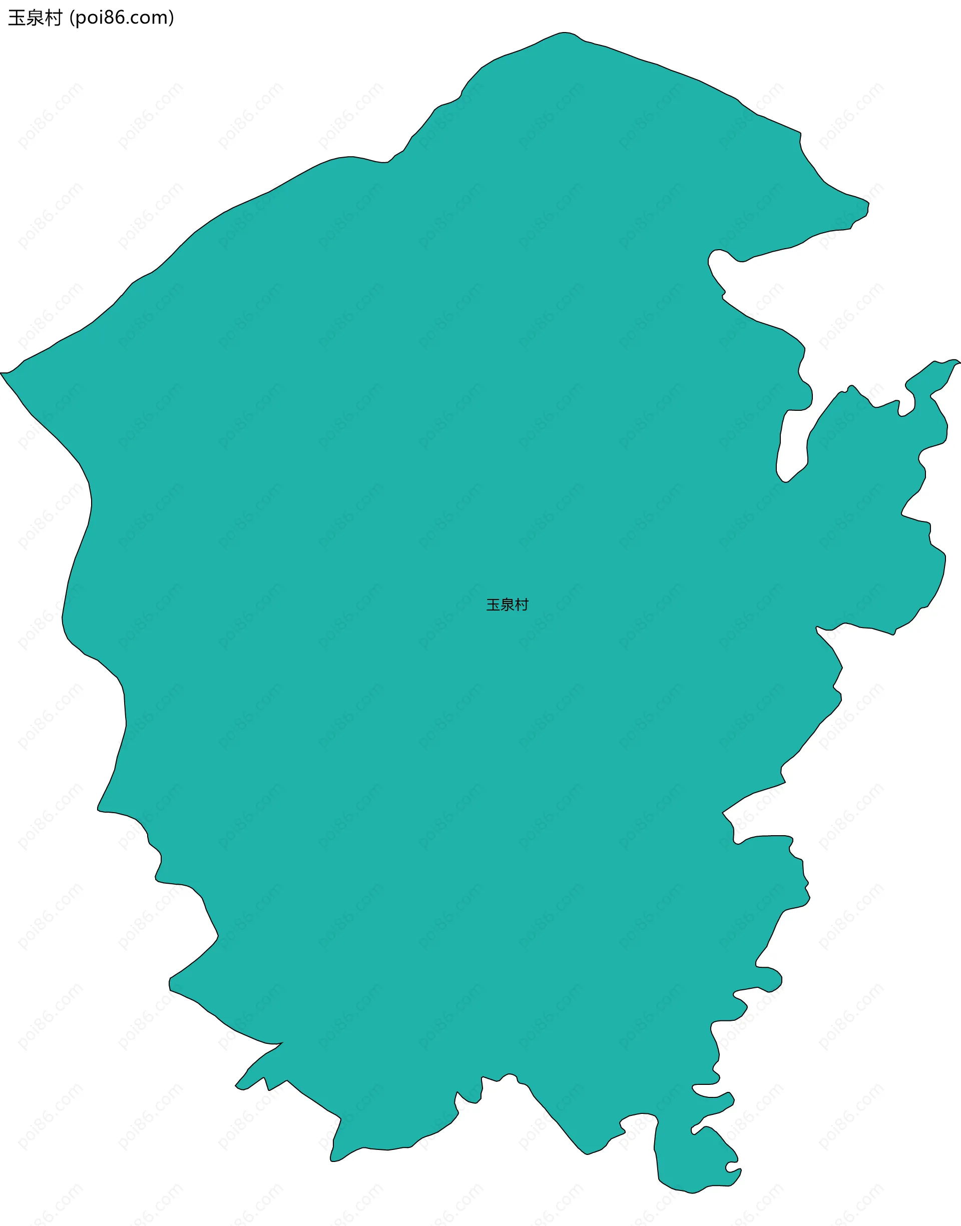 玉泉村边界地图