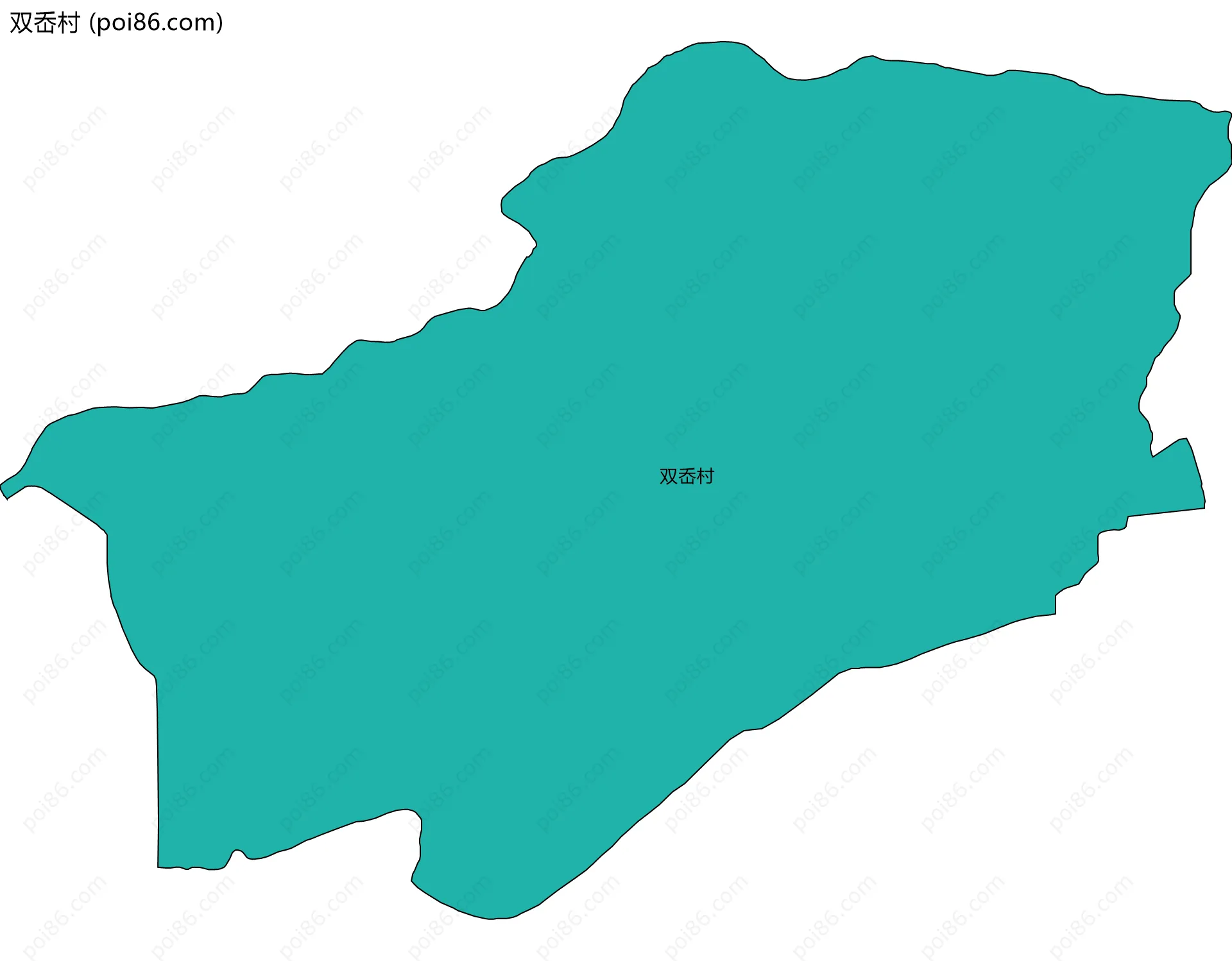 双岙村边界地图