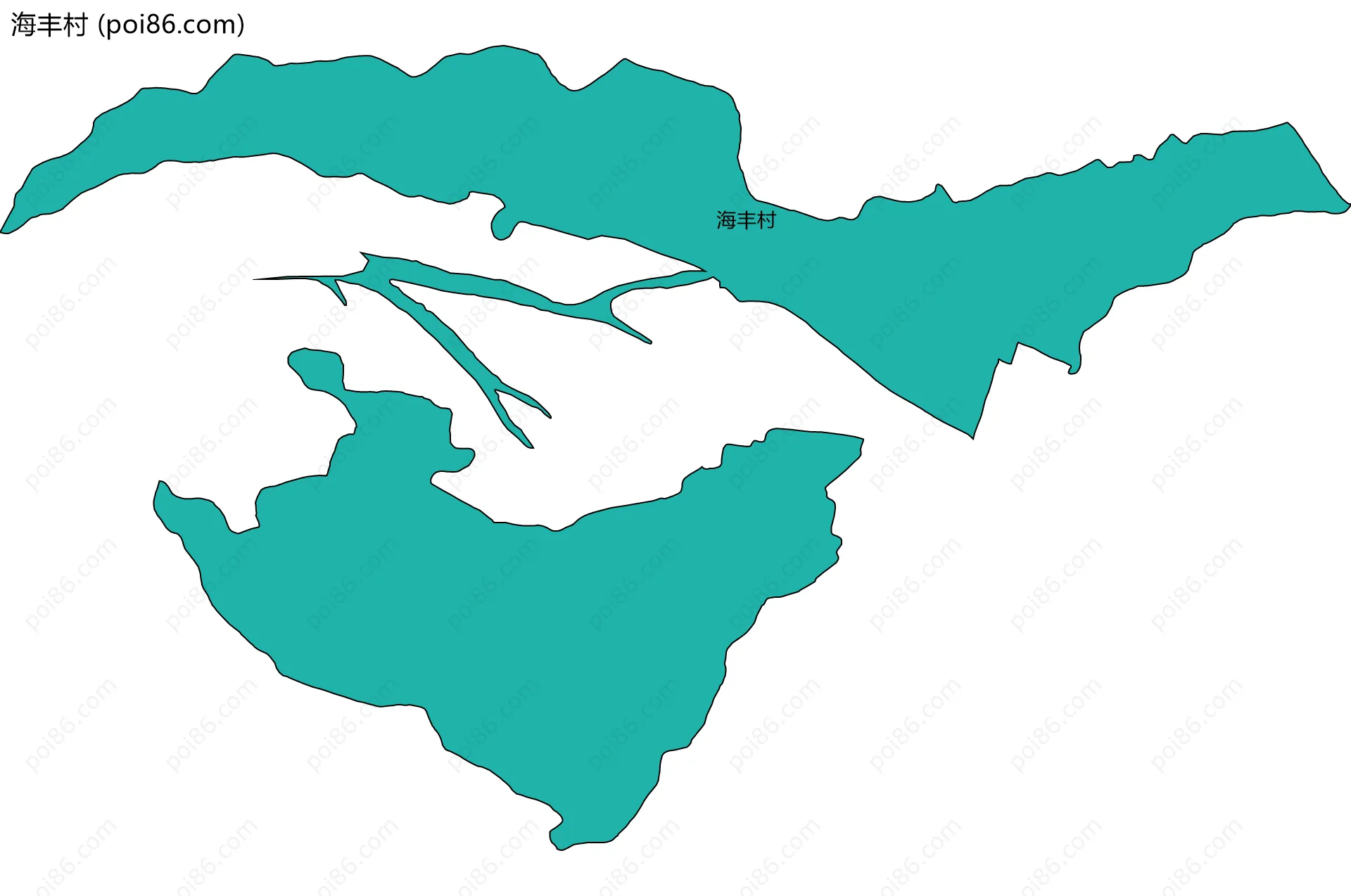 海丰村边界地图