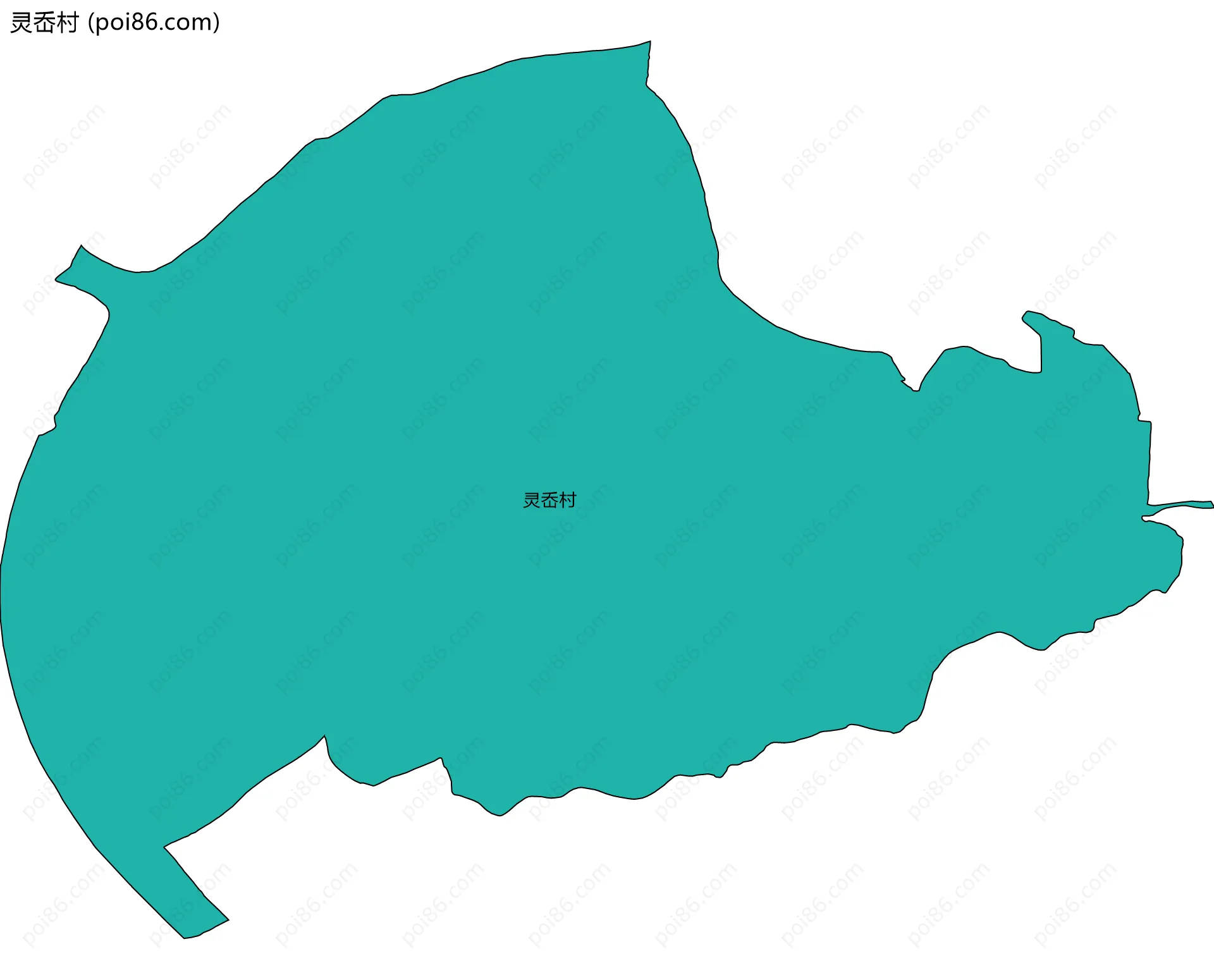 灵岙村边界地图