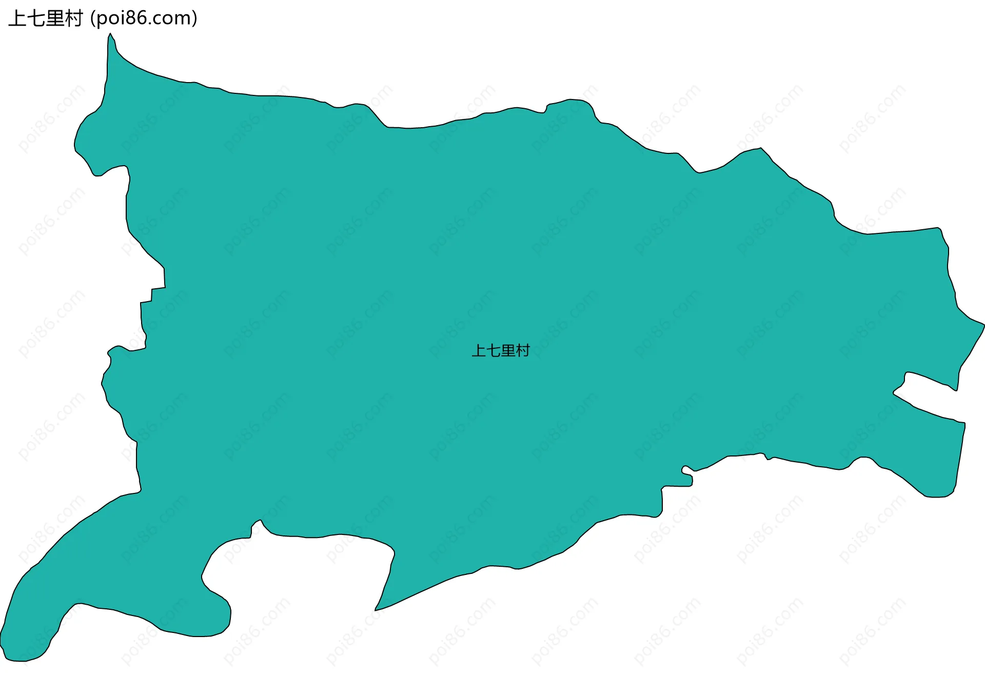 上七里村边界地图