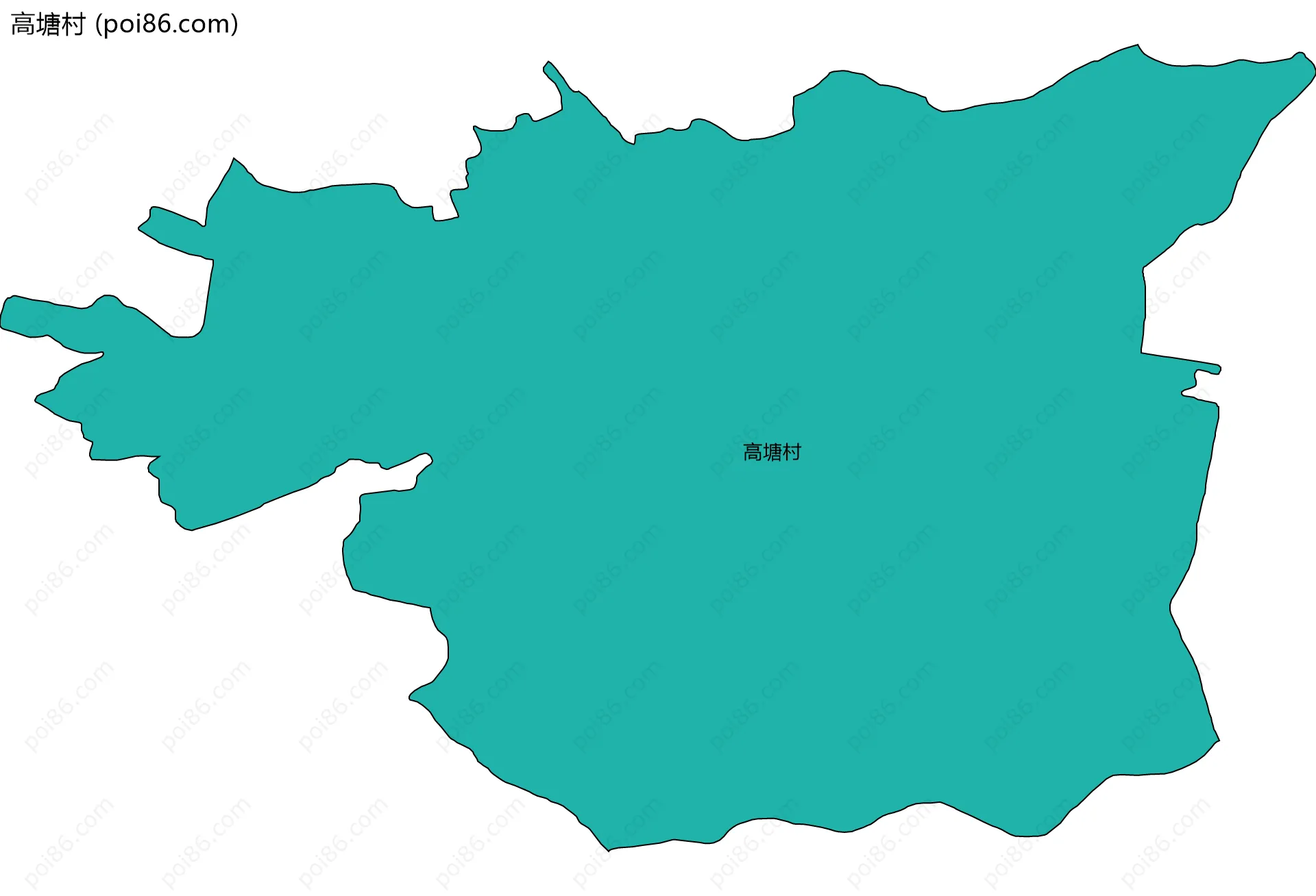 高塘村边界地图