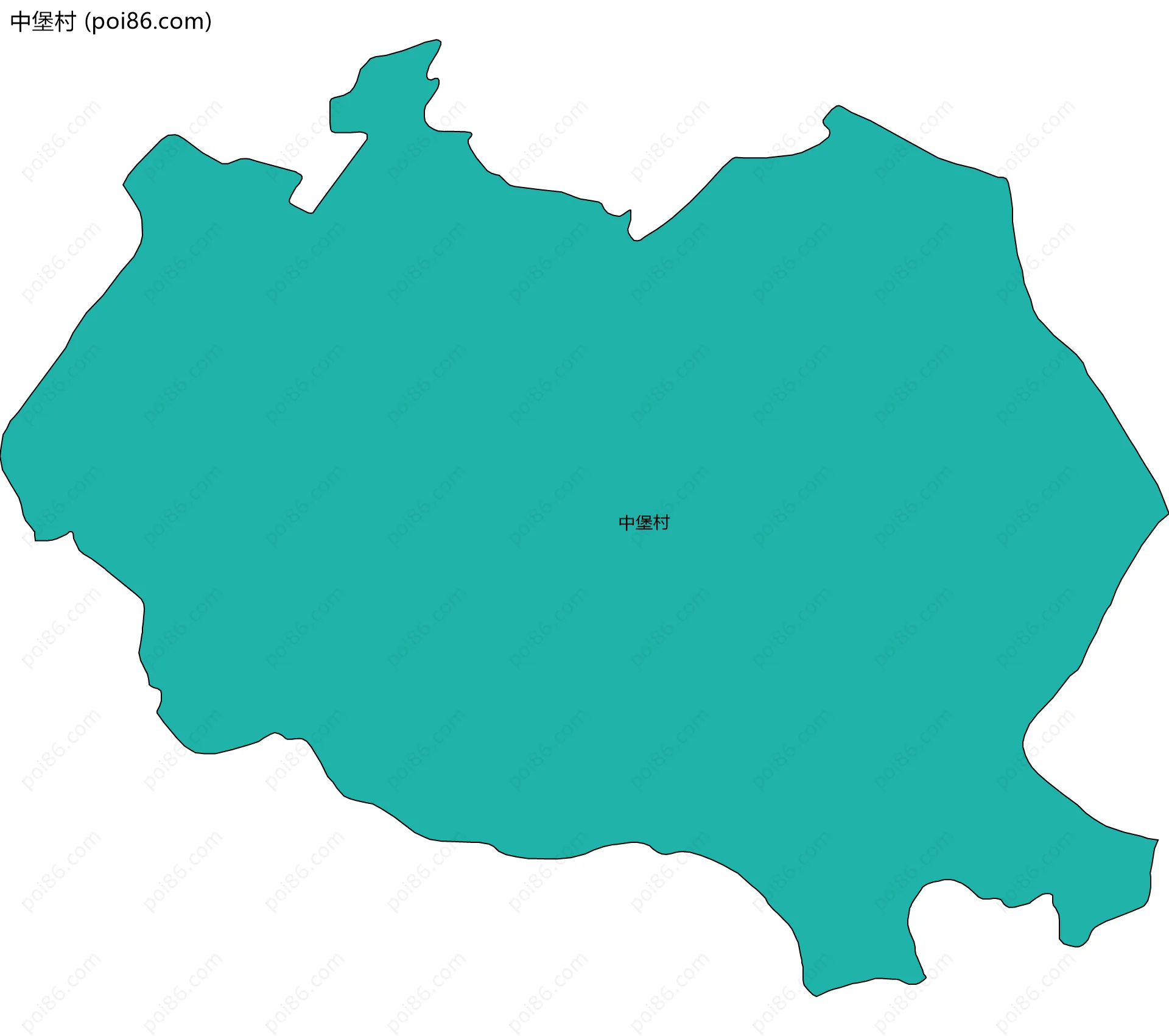 中堡村边界地图