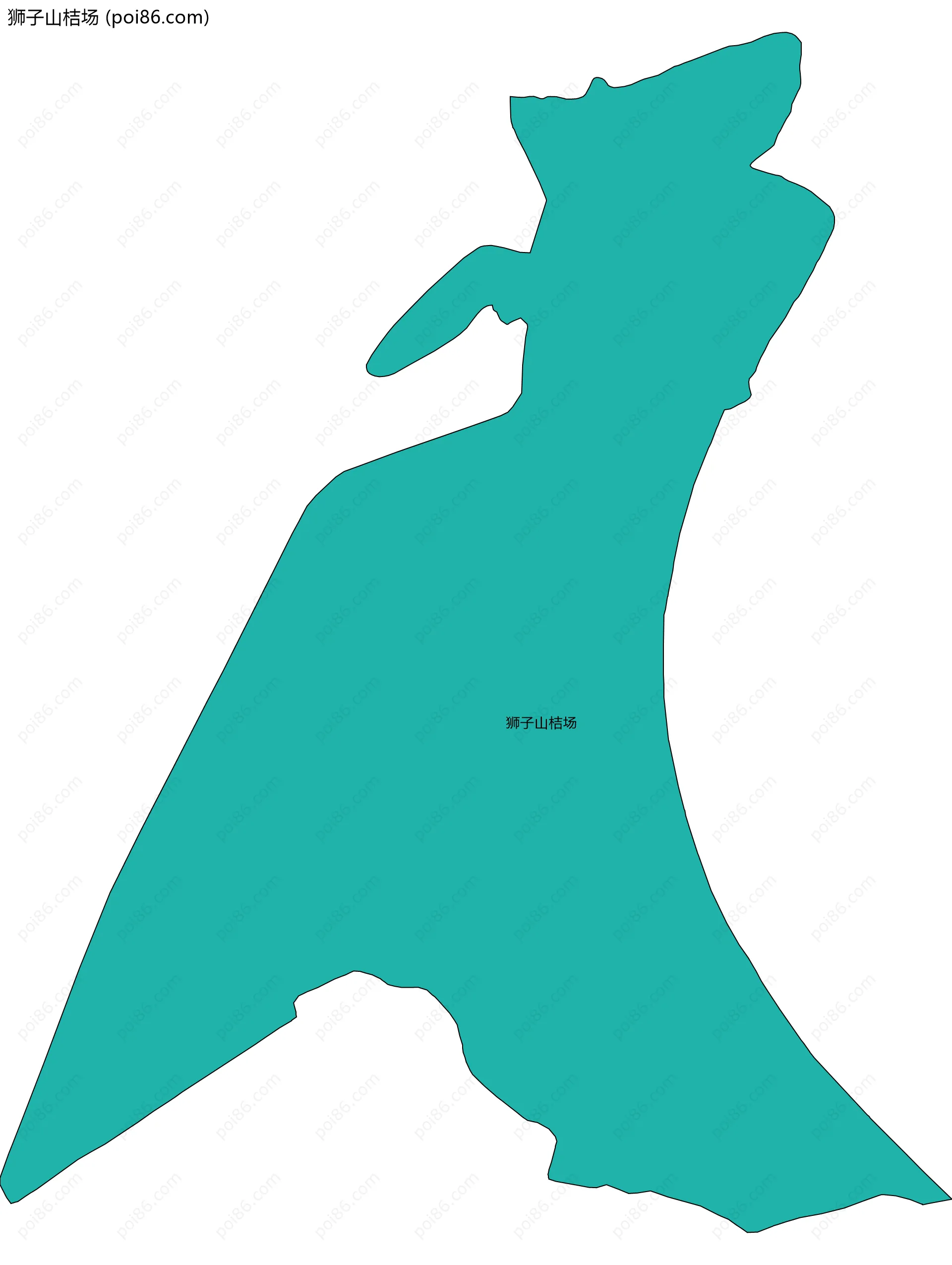 狮子山桔场边界地图