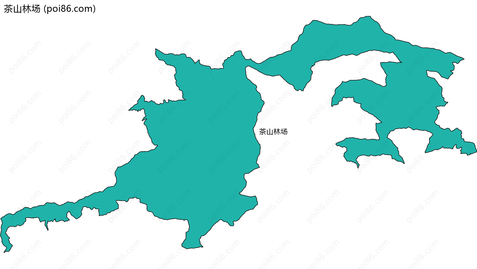 茶山林场边界地图