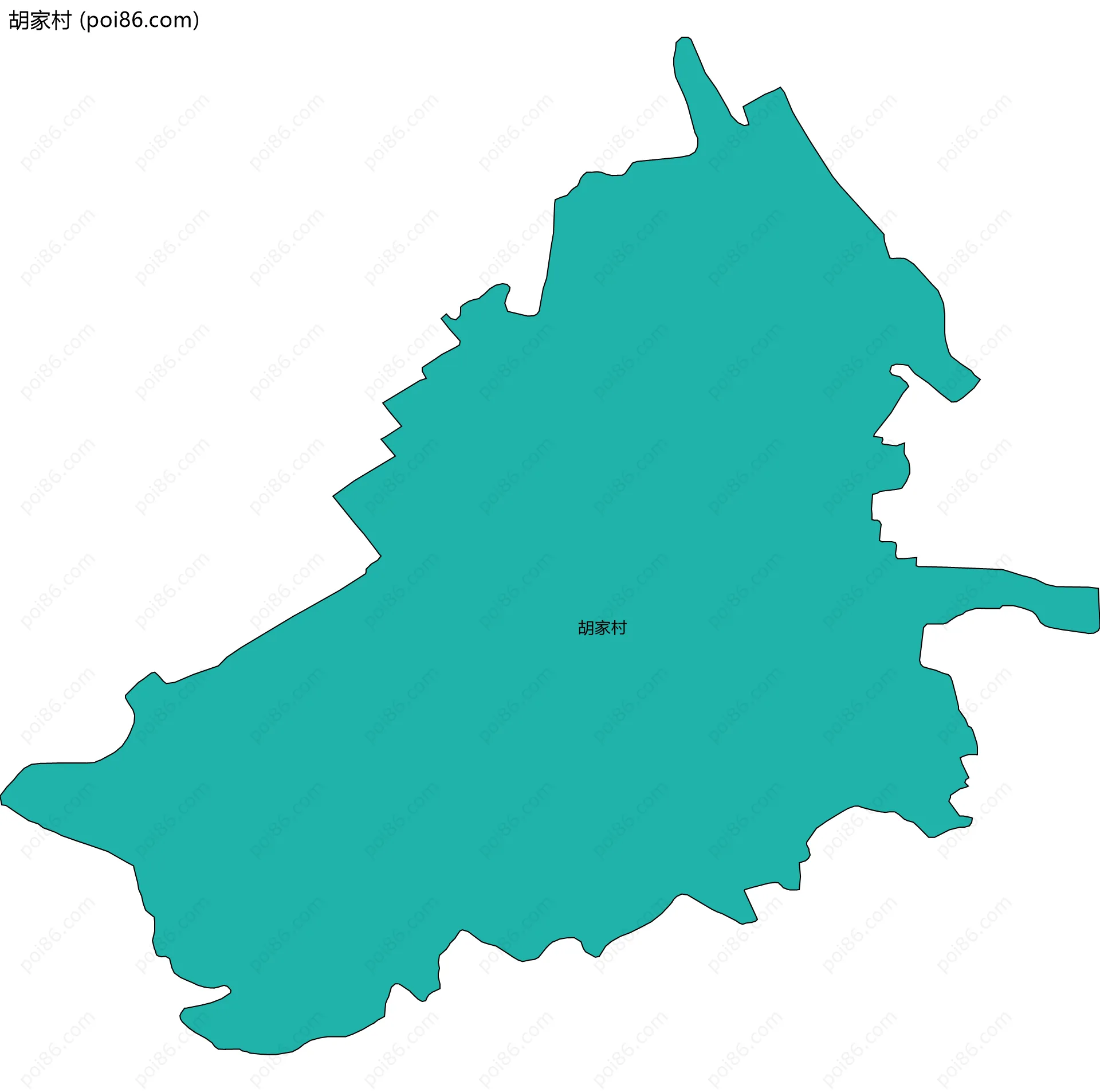 胡家村边界地图