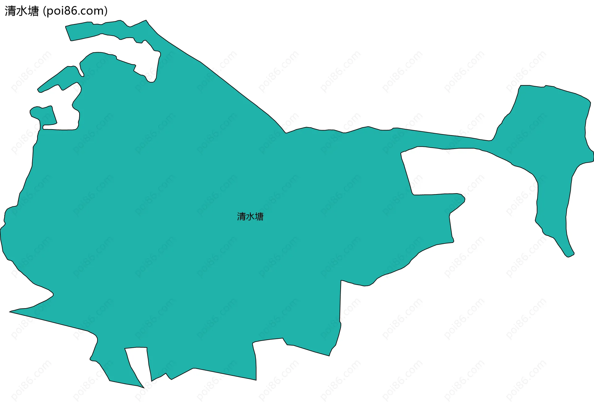 清水塘边界地图