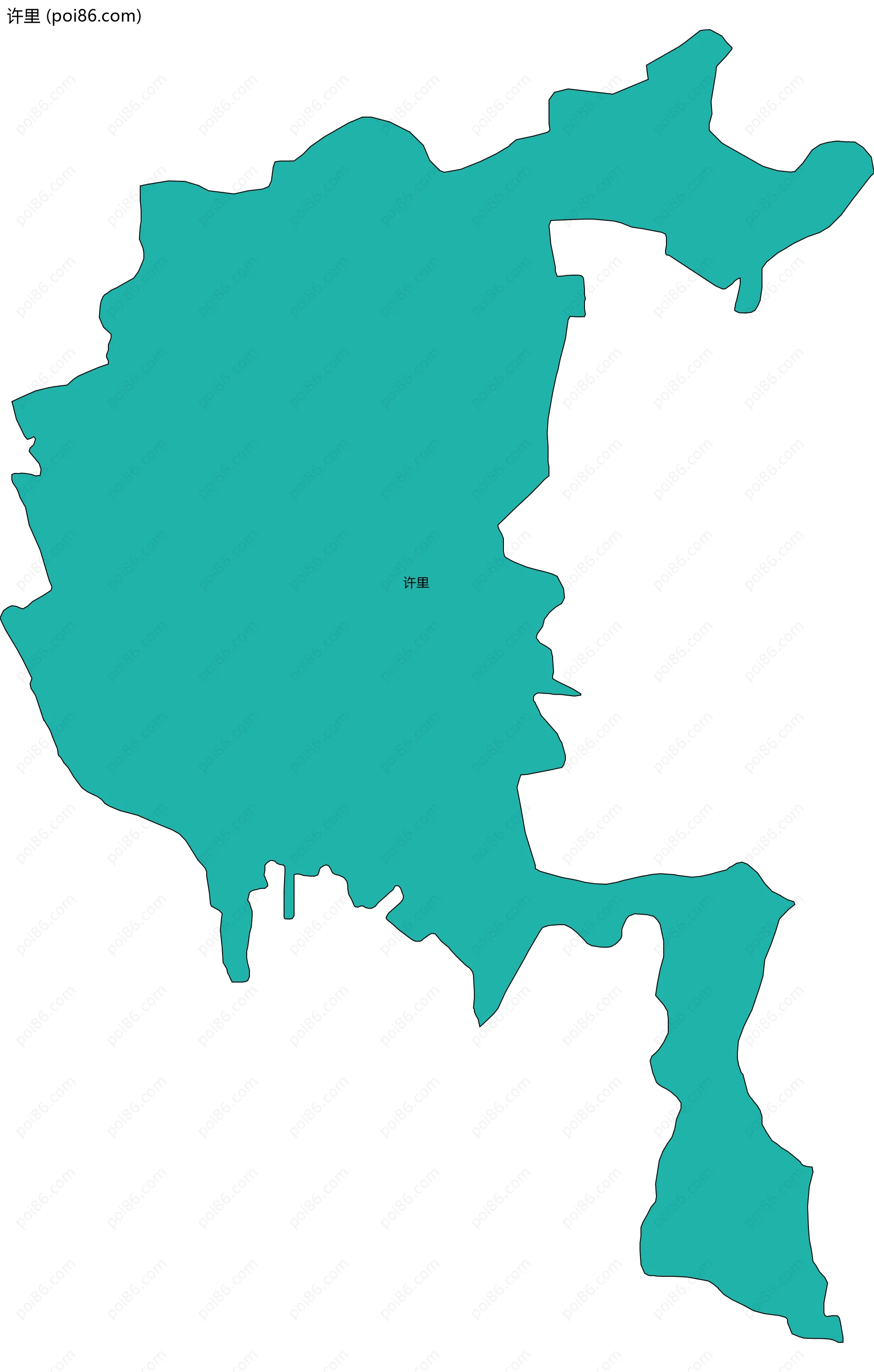 许里边界地图