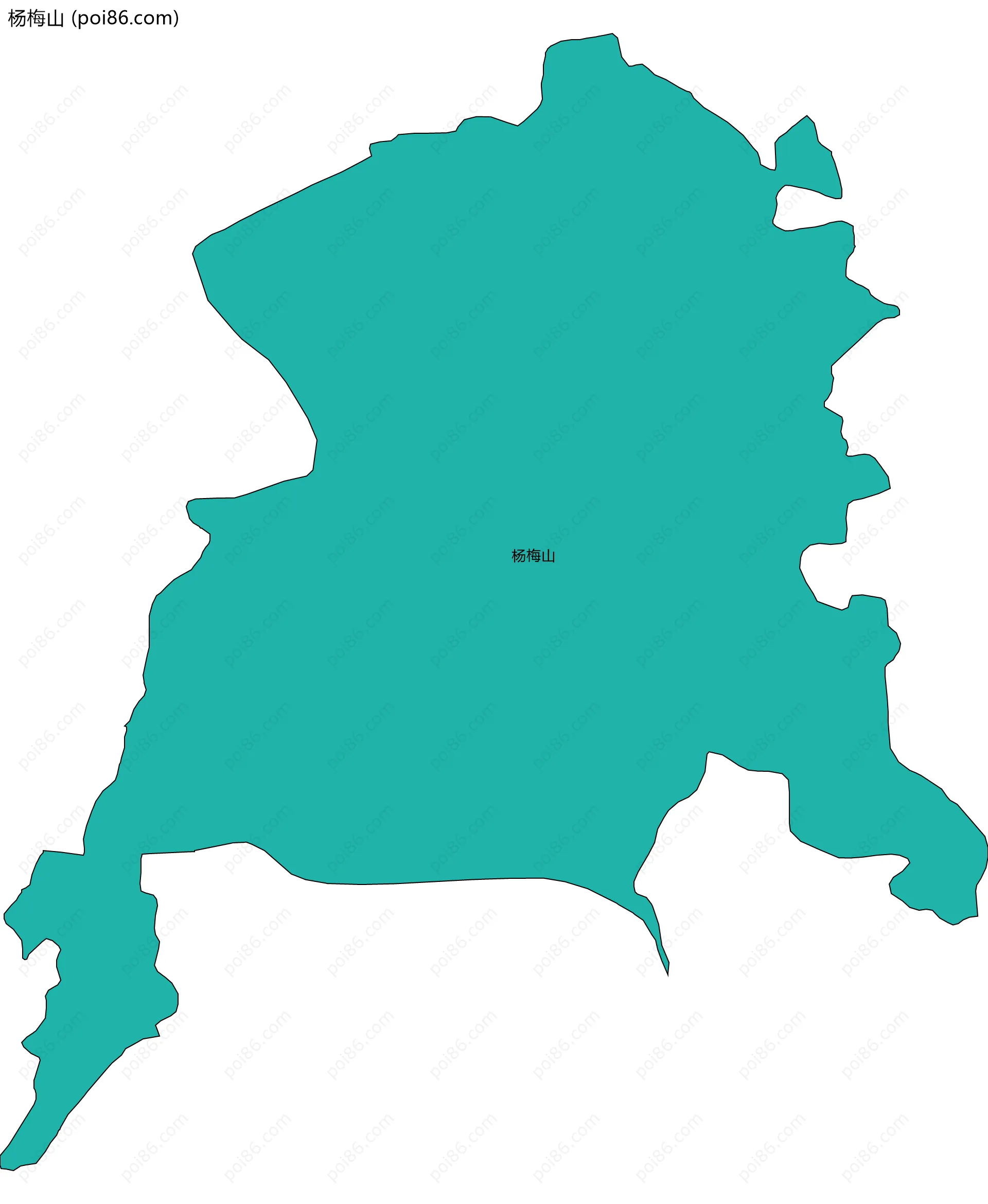 杨梅山边界地图