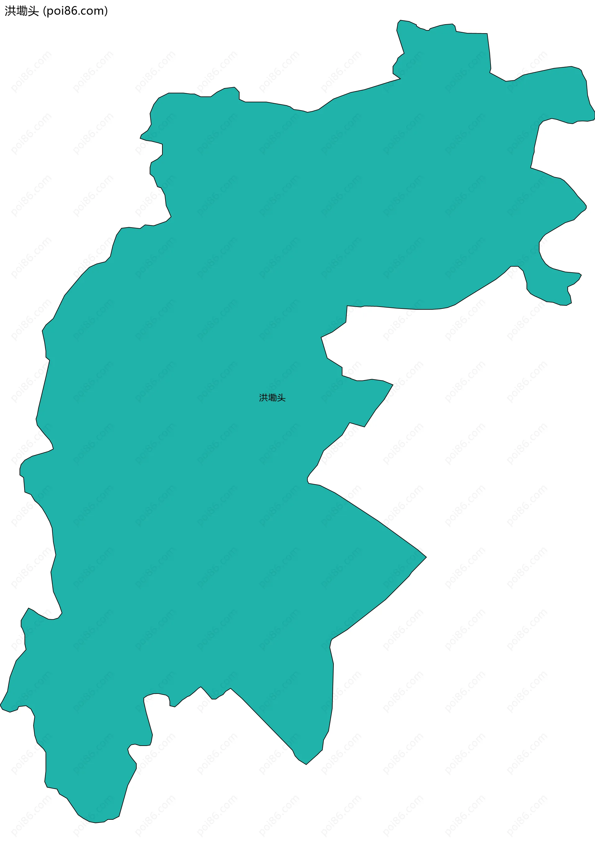 洪墈头边界地图