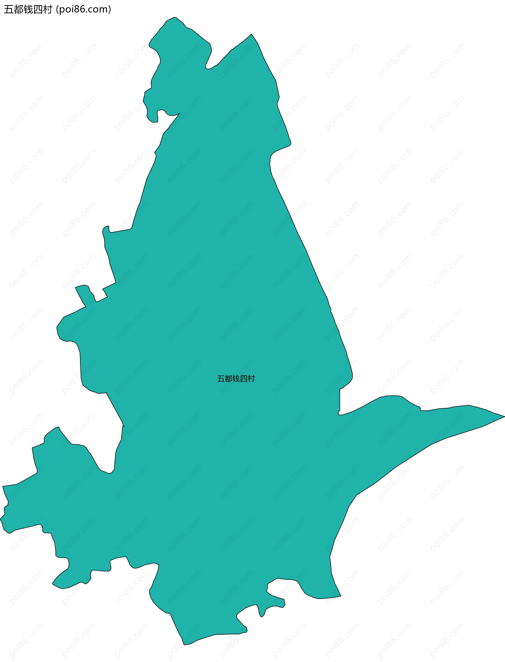 五都钱四村边界地图