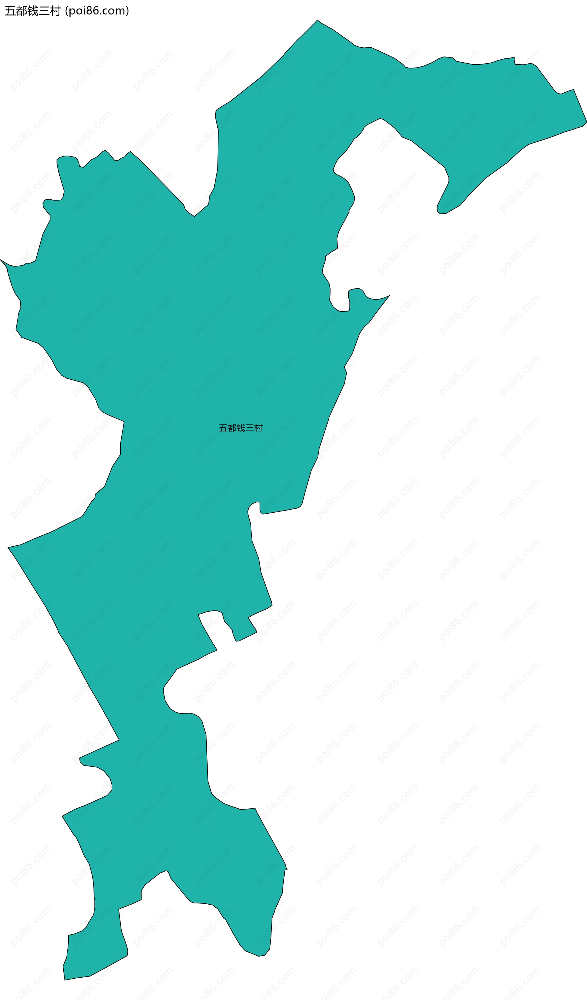 五都钱三村边界地图