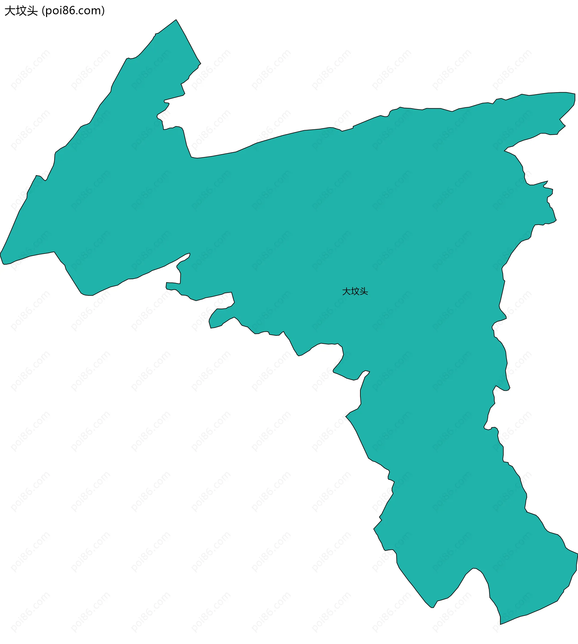 大坟头边界地图