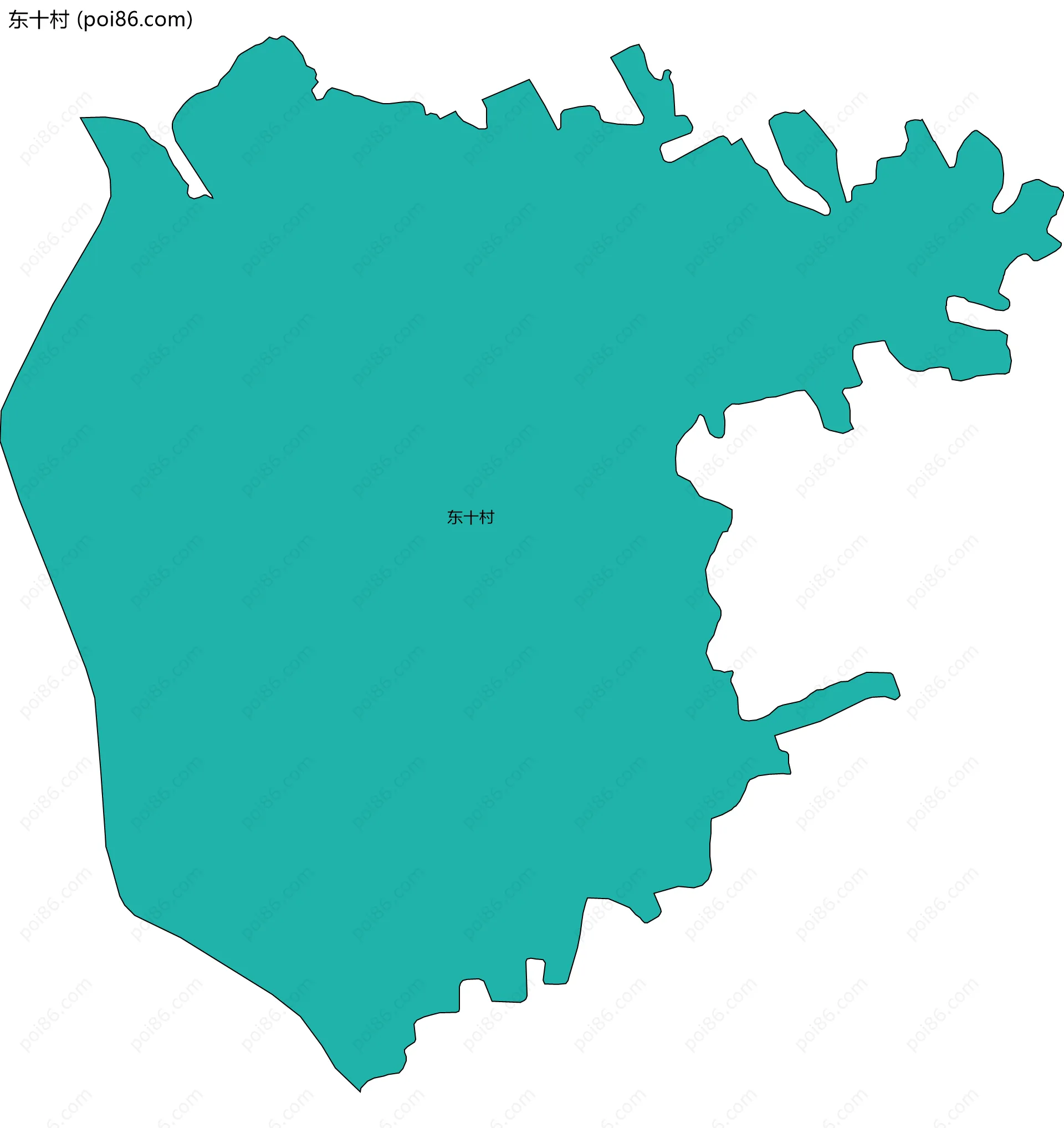 东十村边界地图