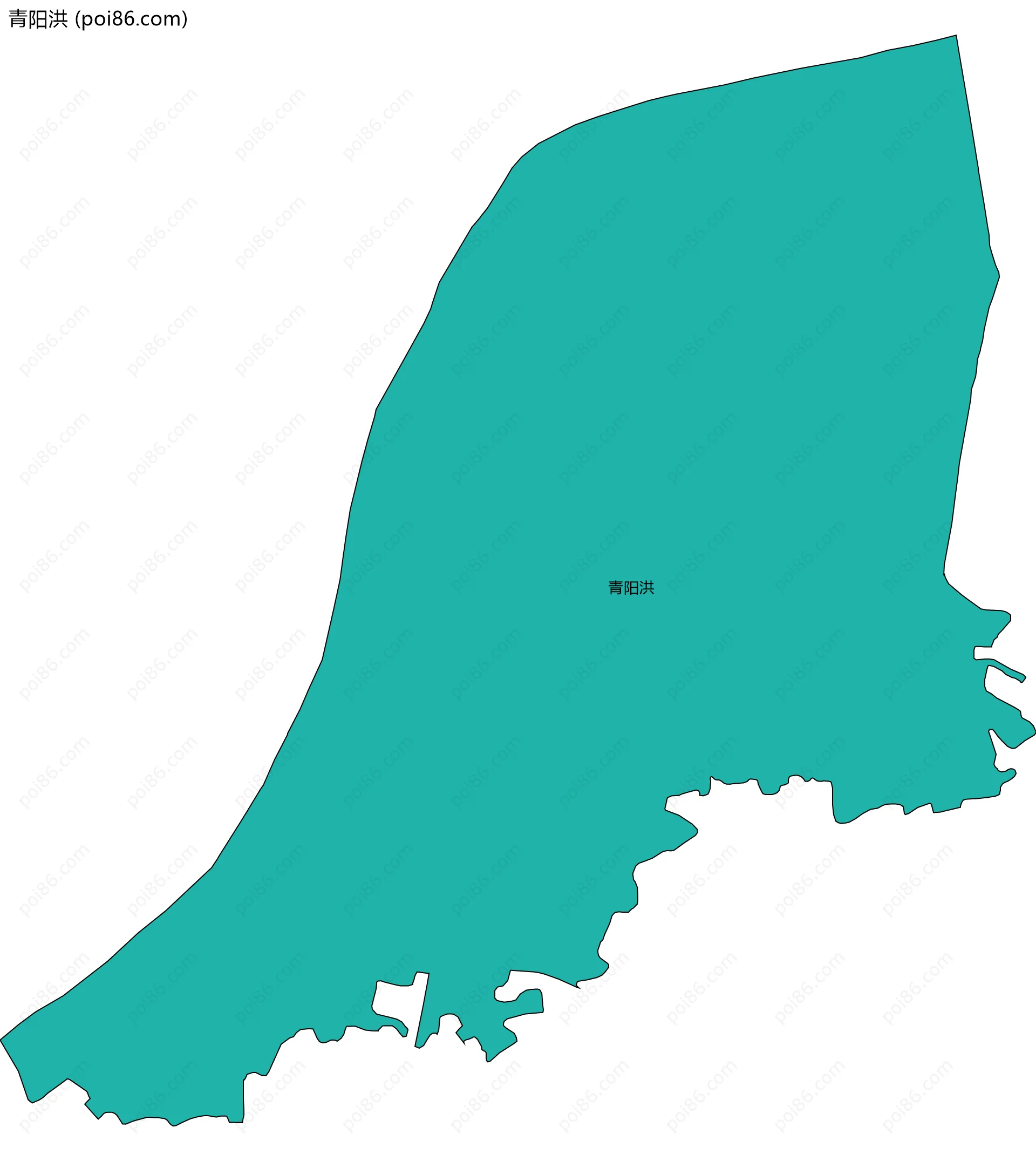 青阳洪边界地图