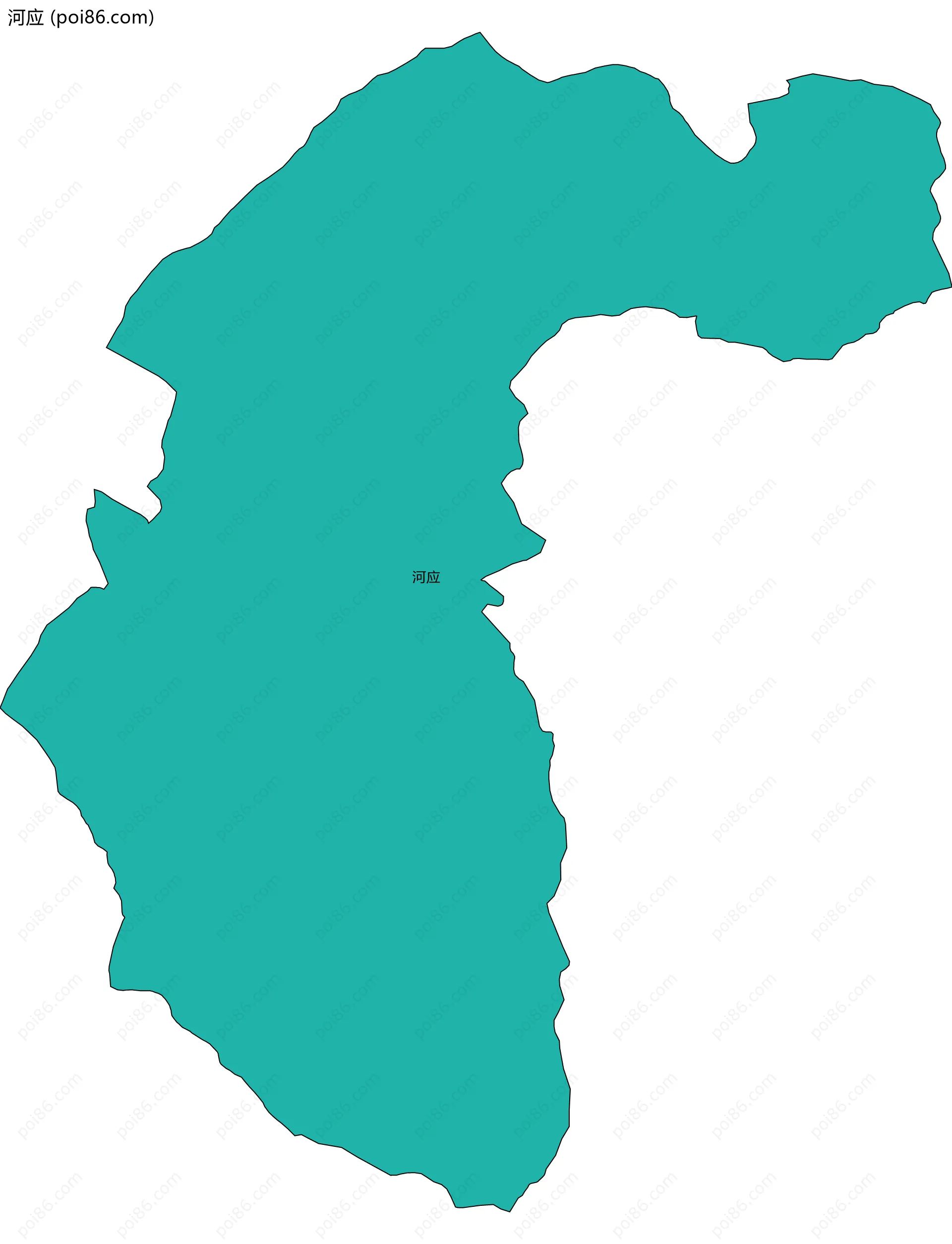 河应边界地图