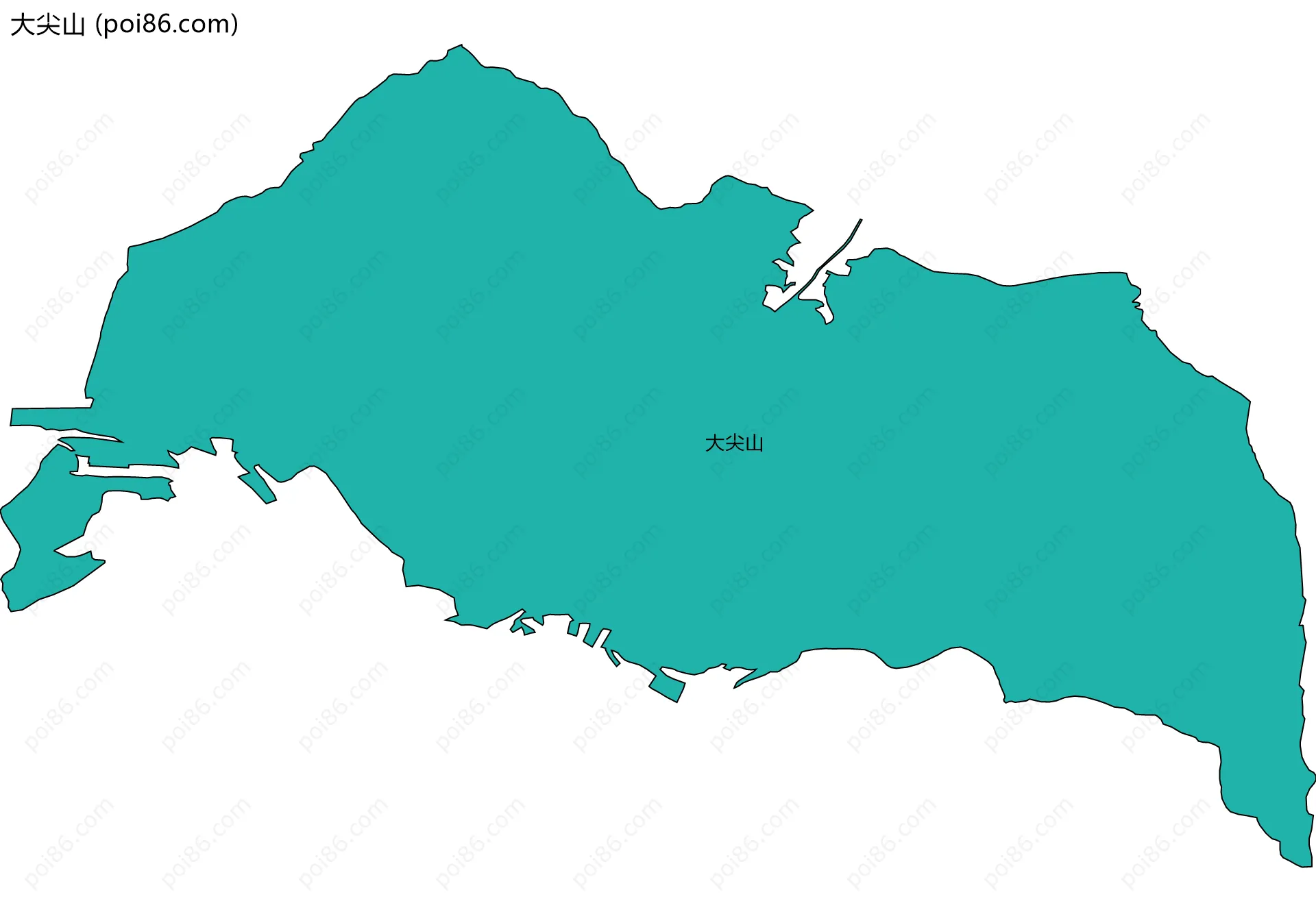 大尖山边界地图
