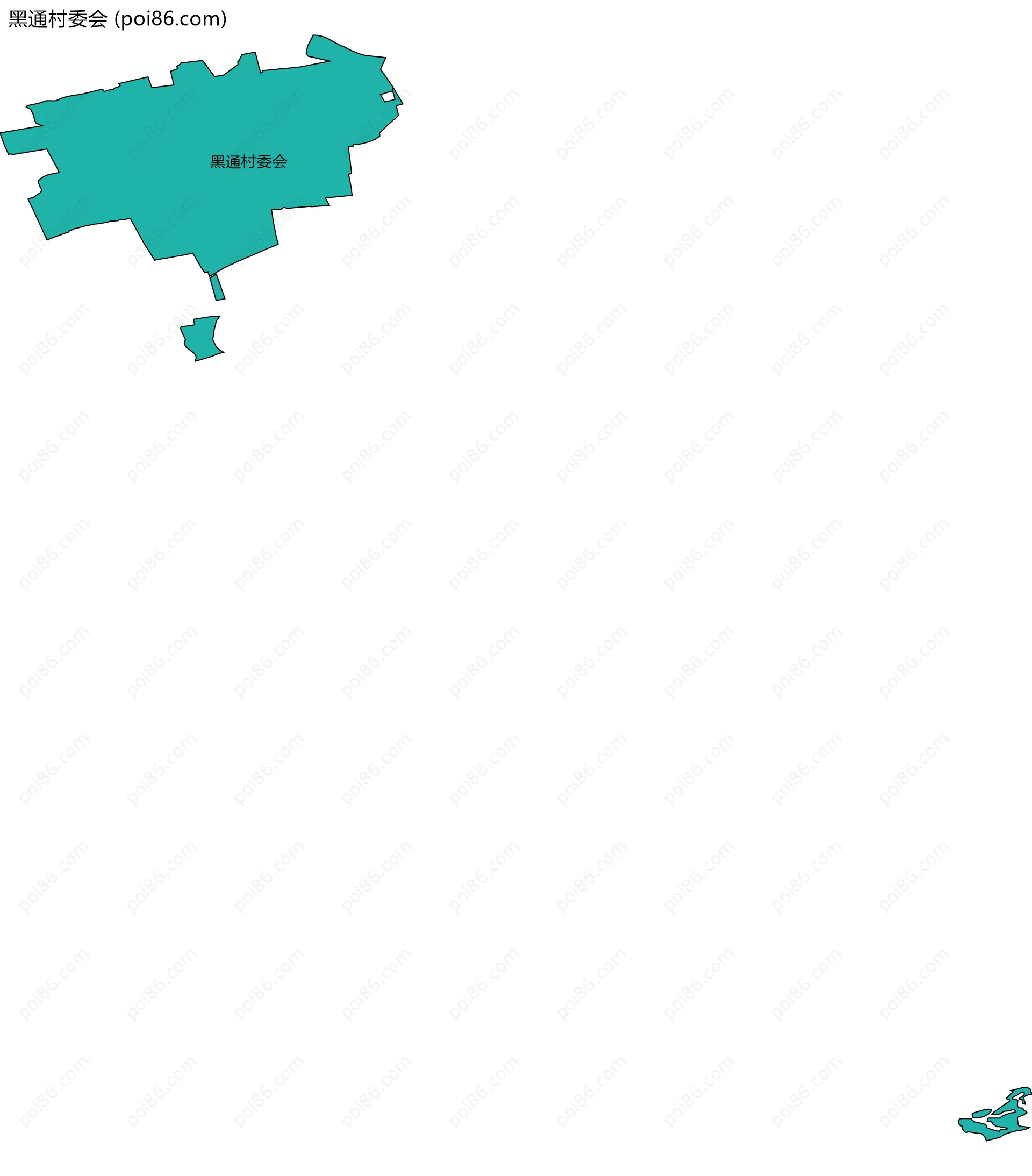 黑通村委会边界地图