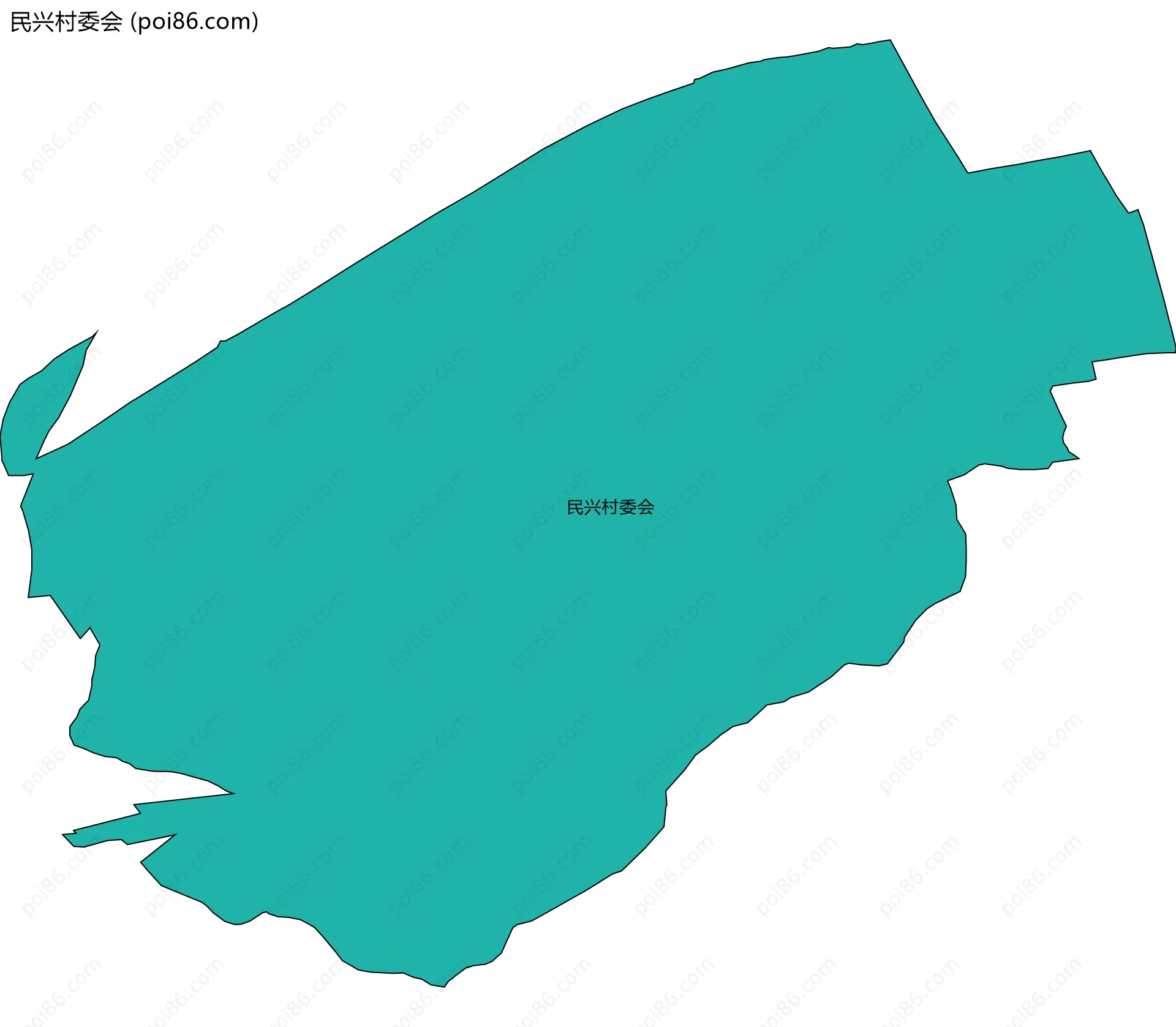 民兴村委会边界地图