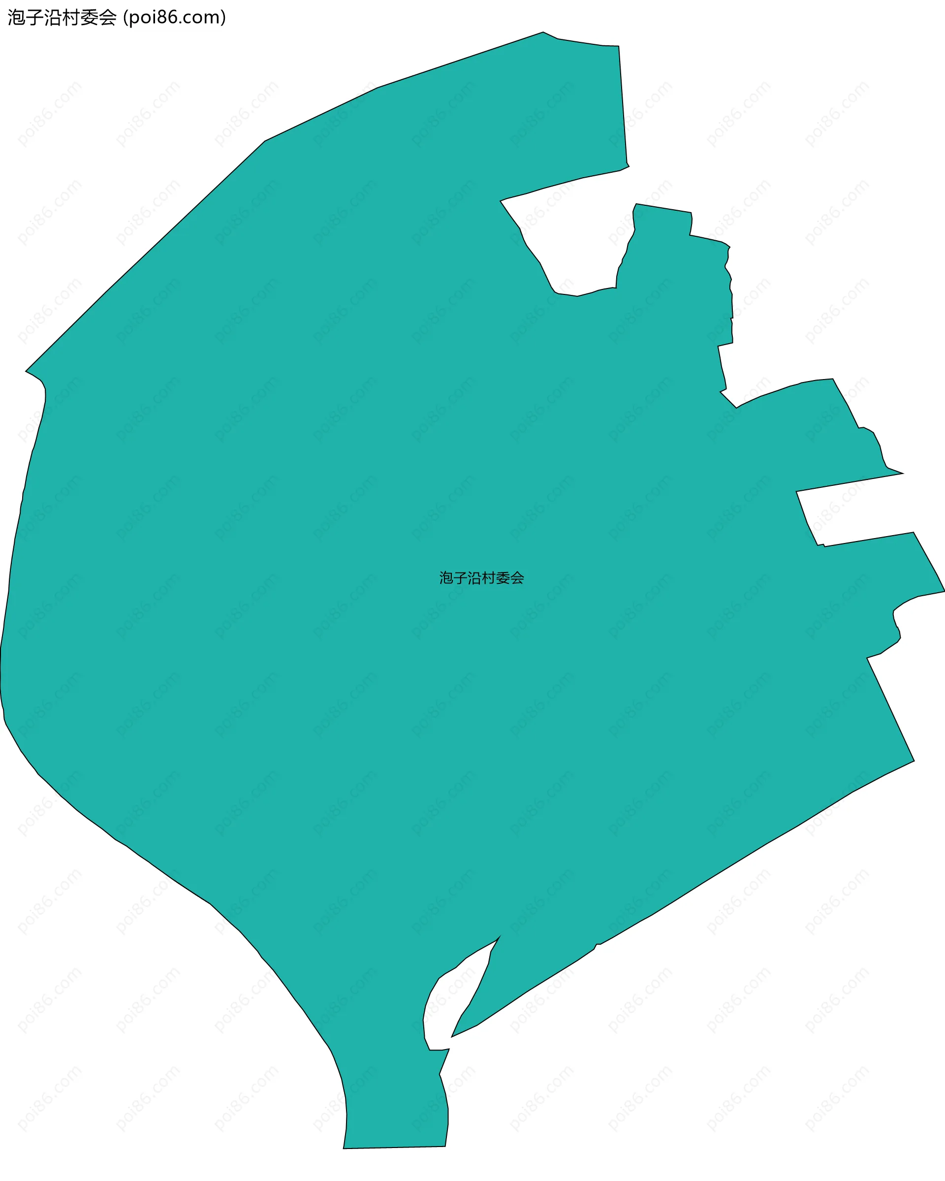 泡子沿村委会边界地图